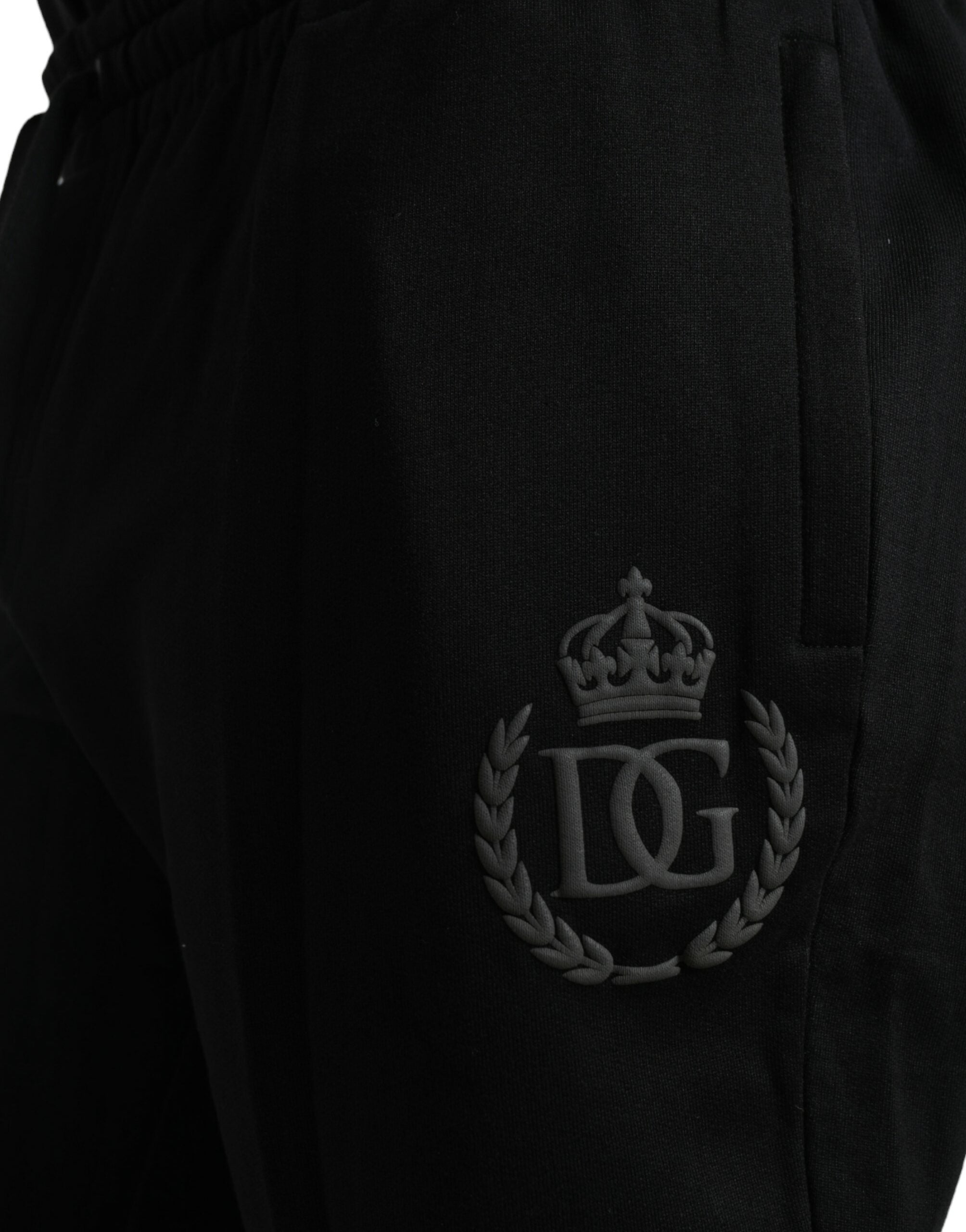 Dolce &amp; Gabbana Elegante schwarze Jogginghose aus Baumwolle