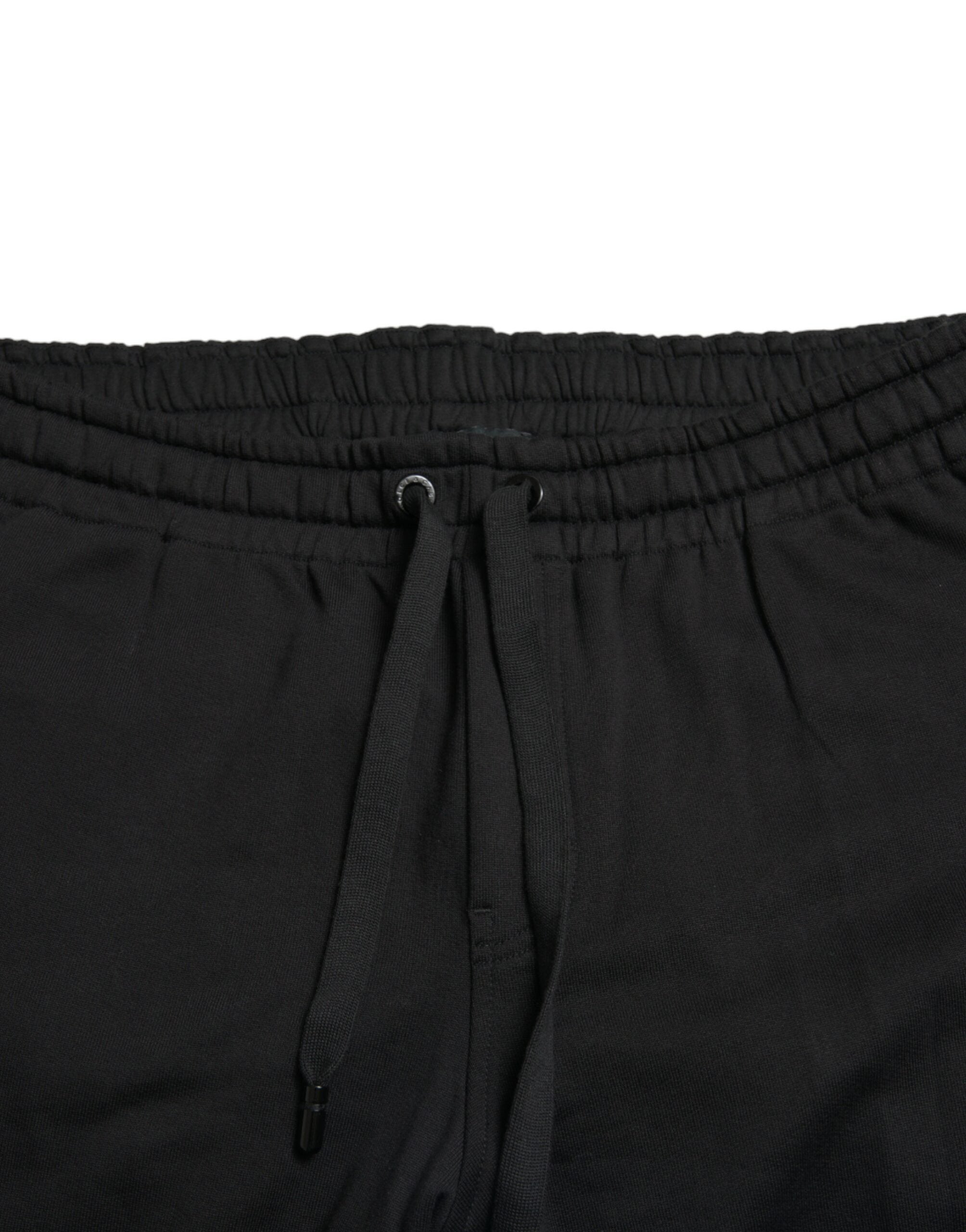 Dolce &amp; Gabbana Elegante schwarze Jogginghose aus Baumwolle