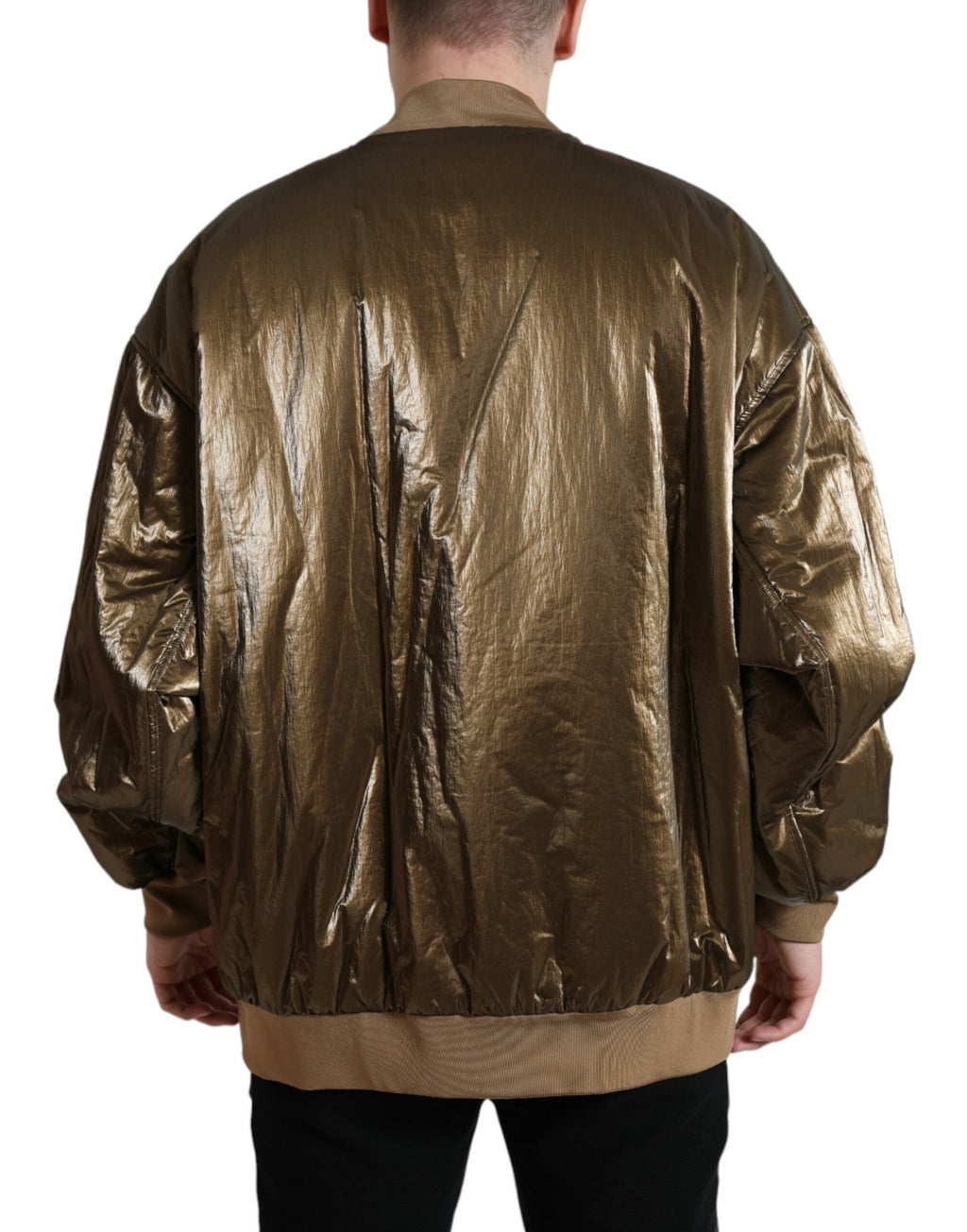Dolce &amp; Gabbana Elegante Bomberjacke in Bronze