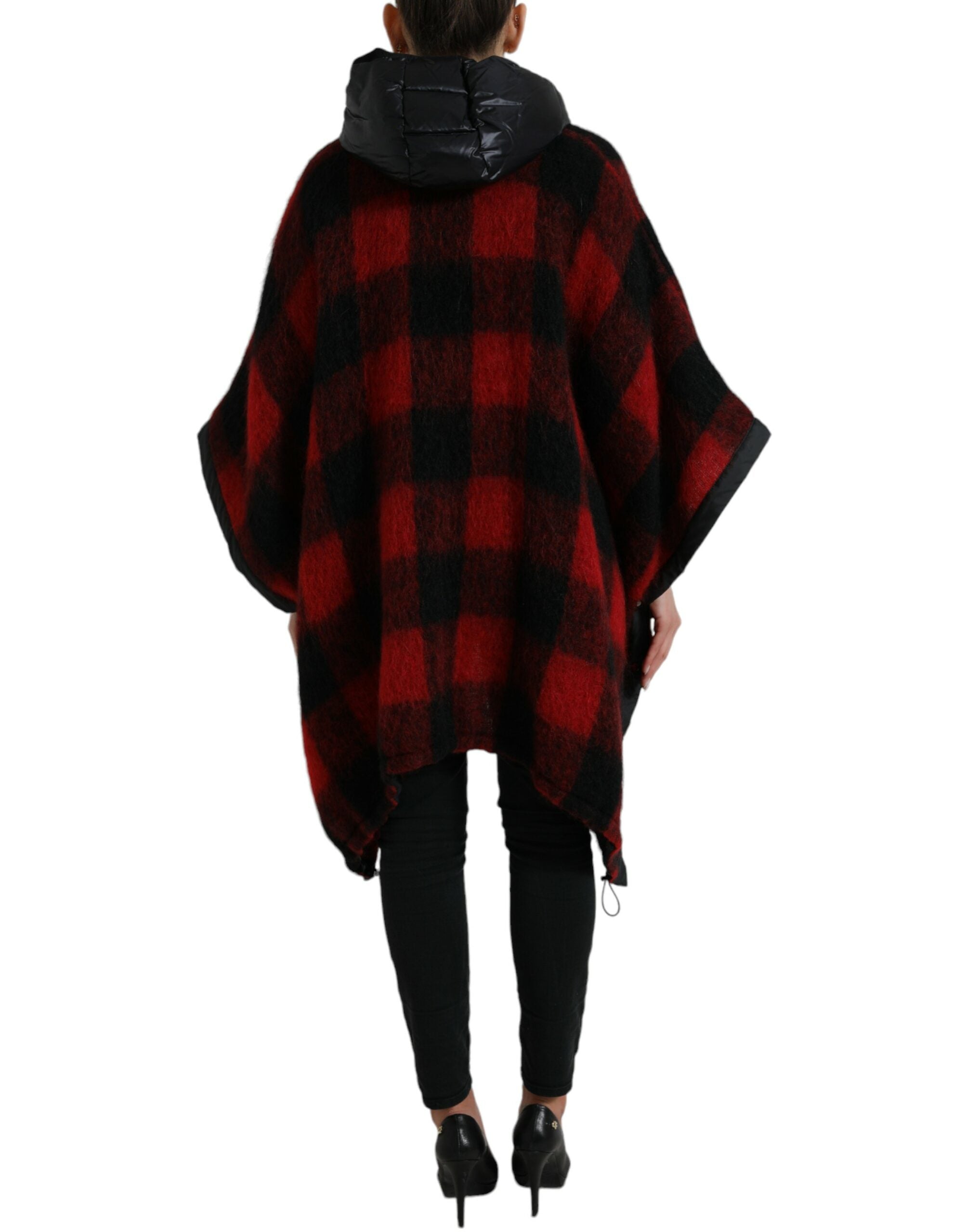 Dolce &amp; Gabbana Élégante veste poncho à carreaux Buffalo