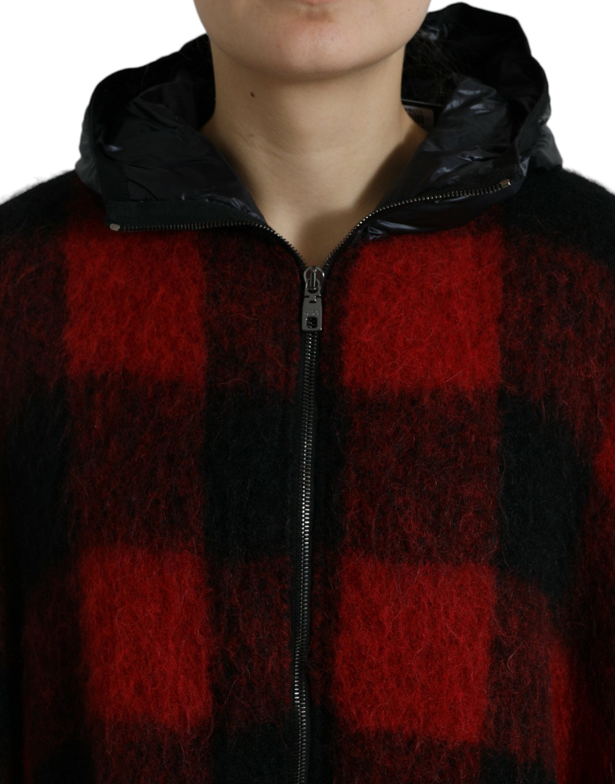 Dolce &amp; Gabbana Élégante veste poncho à carreaux Buffalo