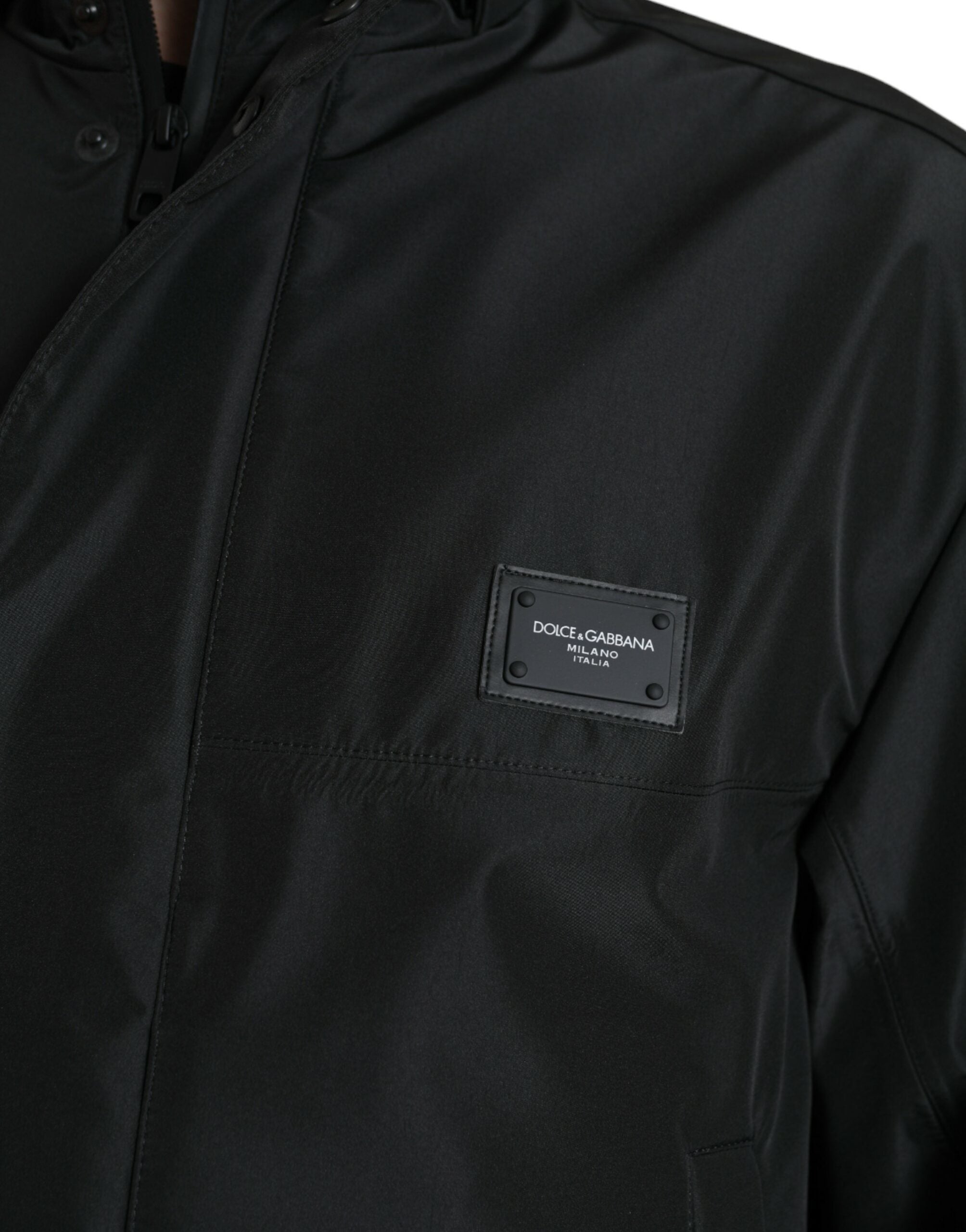 Veste coupe-vent noire élégante Dolce &amp; Gabbana