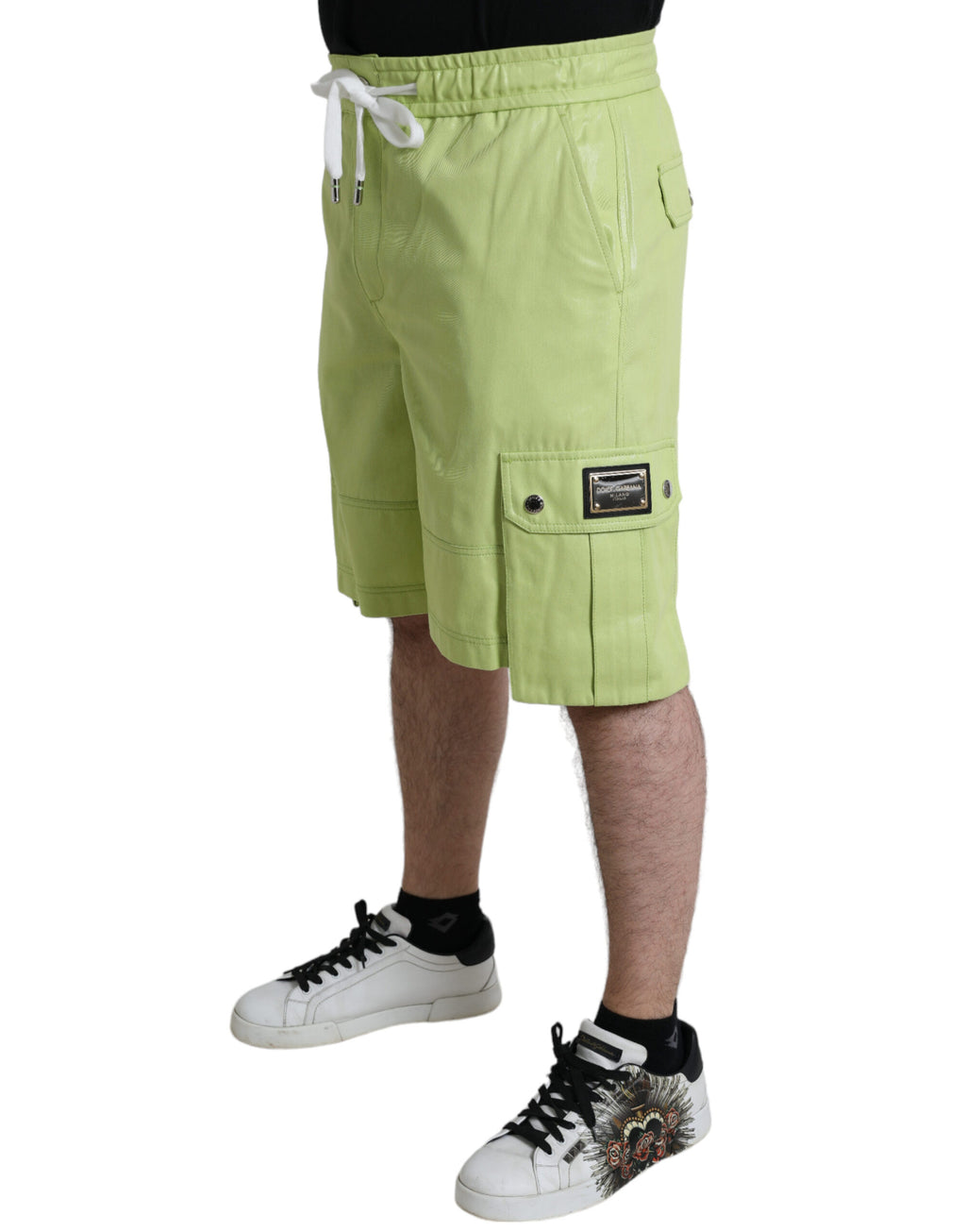 Bermuda chic en coton vert clair Dolce &amp; Gabbana