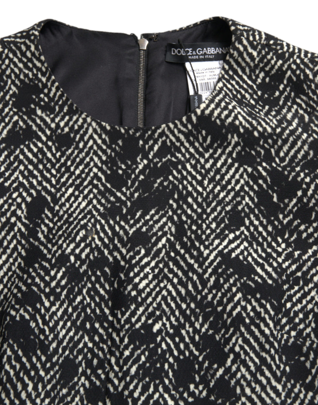 Dolce &amp; Gabbana Elegantes Chevron-Etuikleid im Miniformat