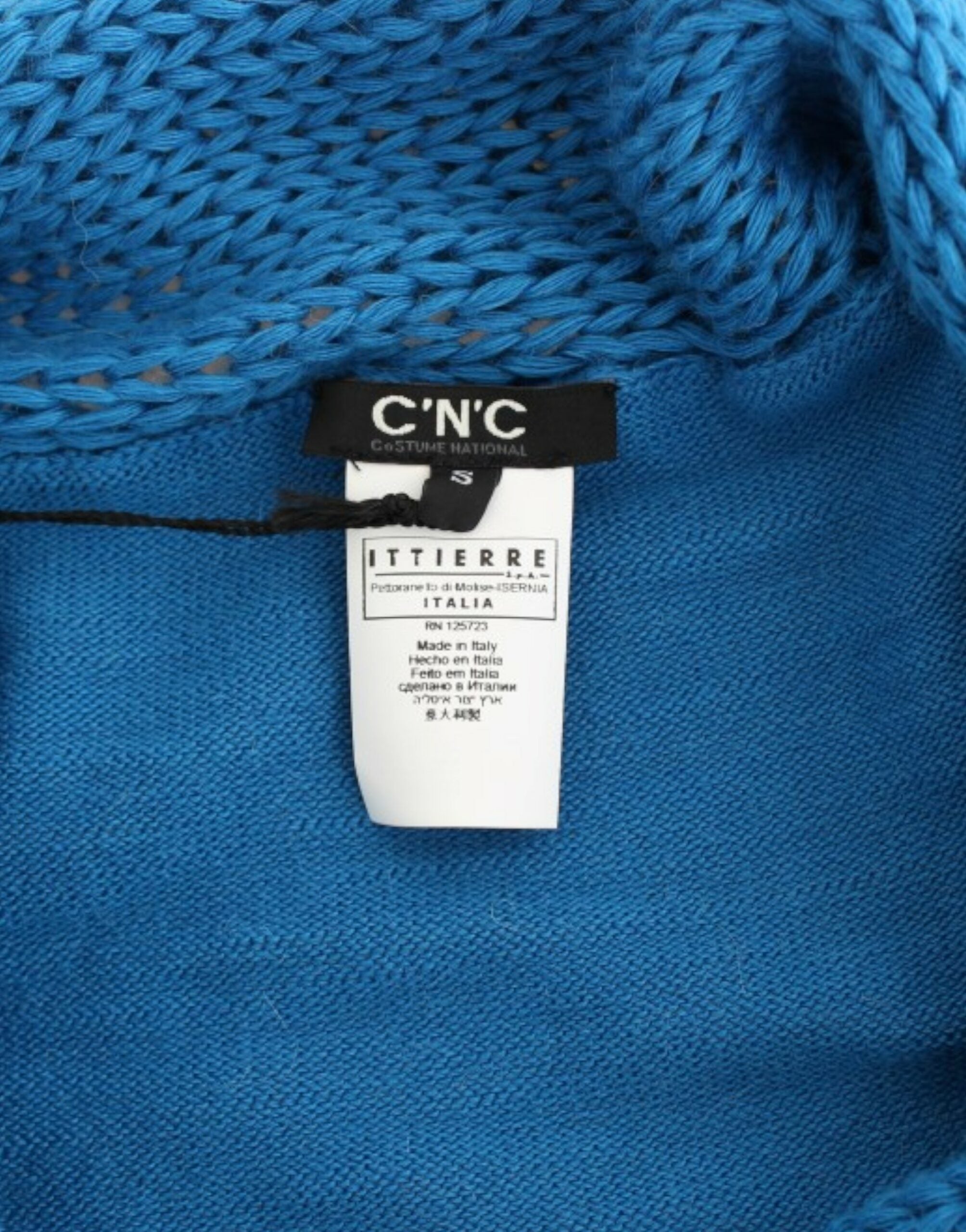 Costume National – Gemütlicher blauer Strickpullover mit Rundhalsausschnitt