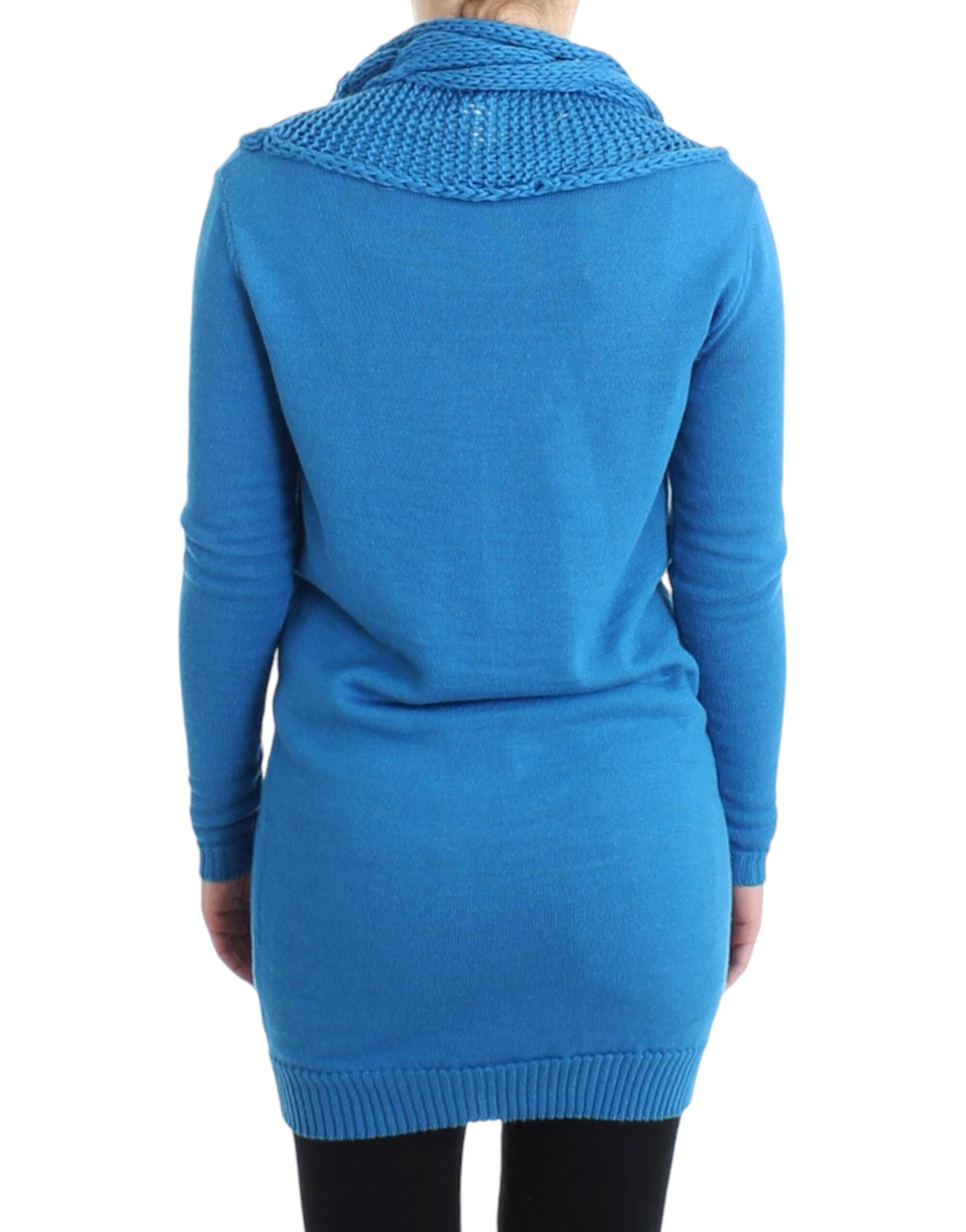 Costume National – Gemütlicher blauer Strickpullover mit Rundhalsausschnitt