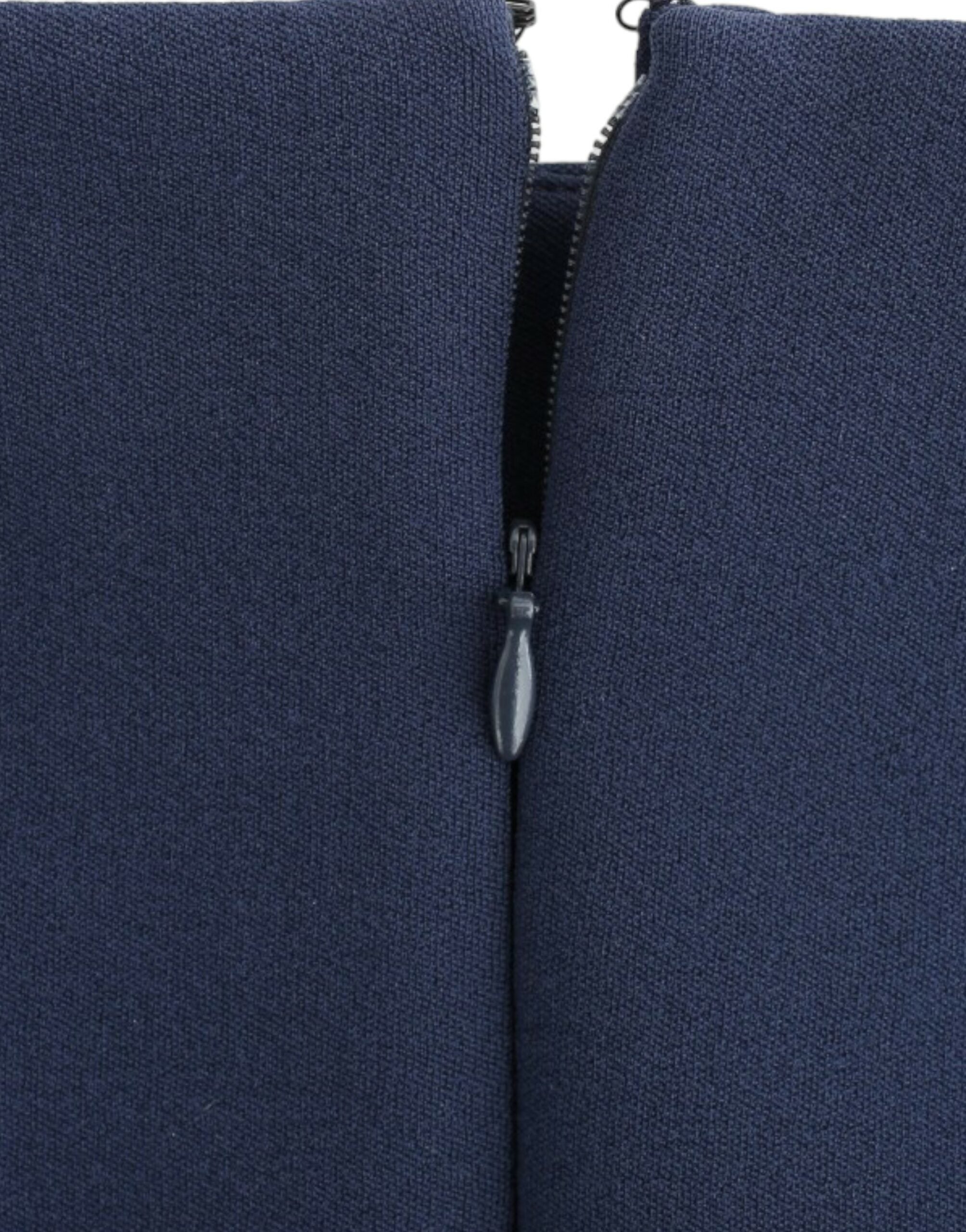Costume National Chic Mini-jupe Bleue avec Fermeture Éclair Latérale