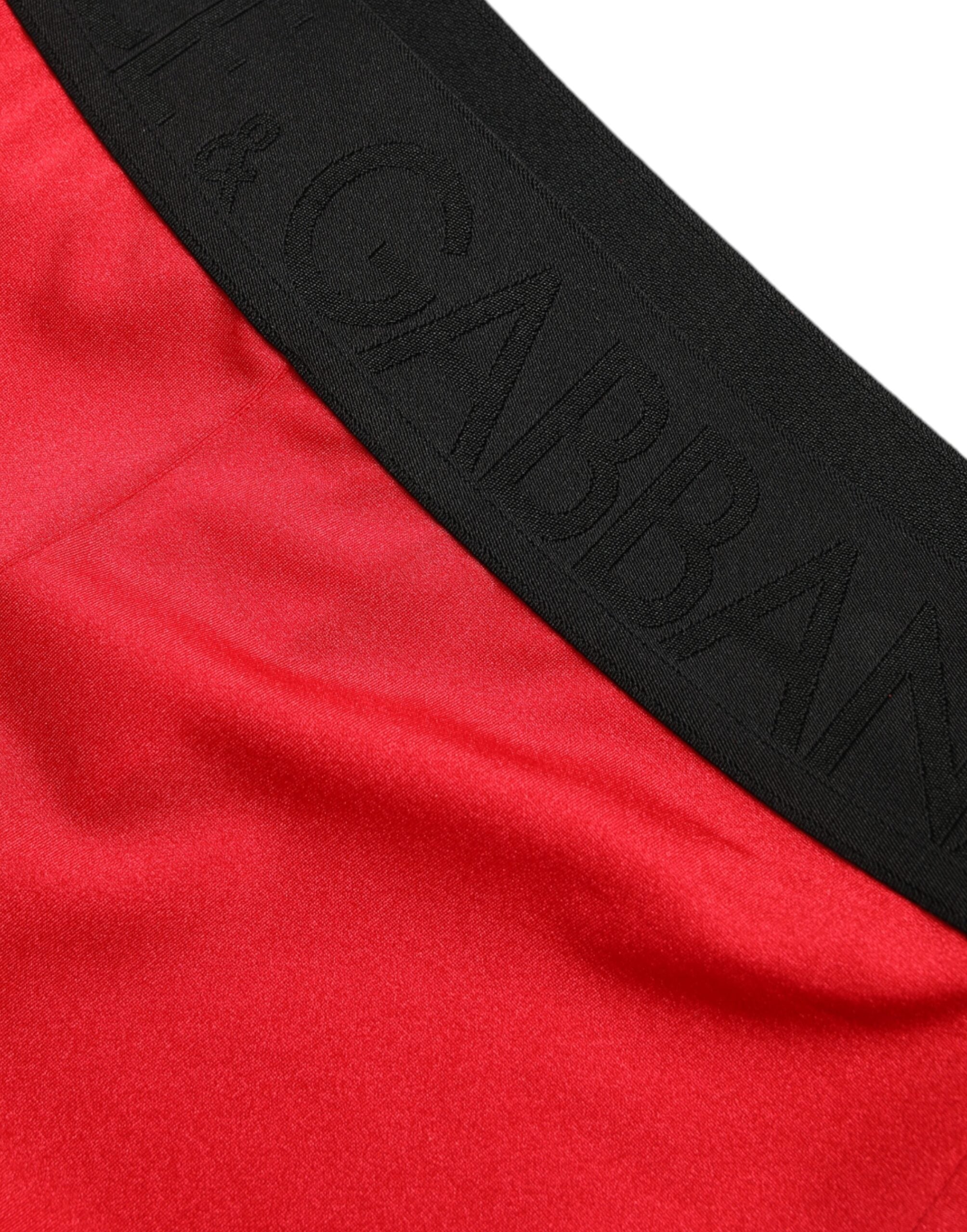 Dolce &amp; Gabbana Elegante rote Leggings mit hoher Taille