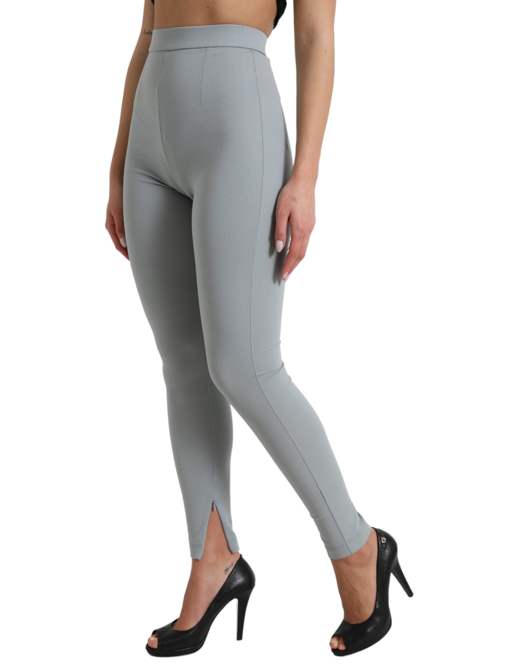 Dolce &amp; Gabbana - Leggings taille haute élégants en gris