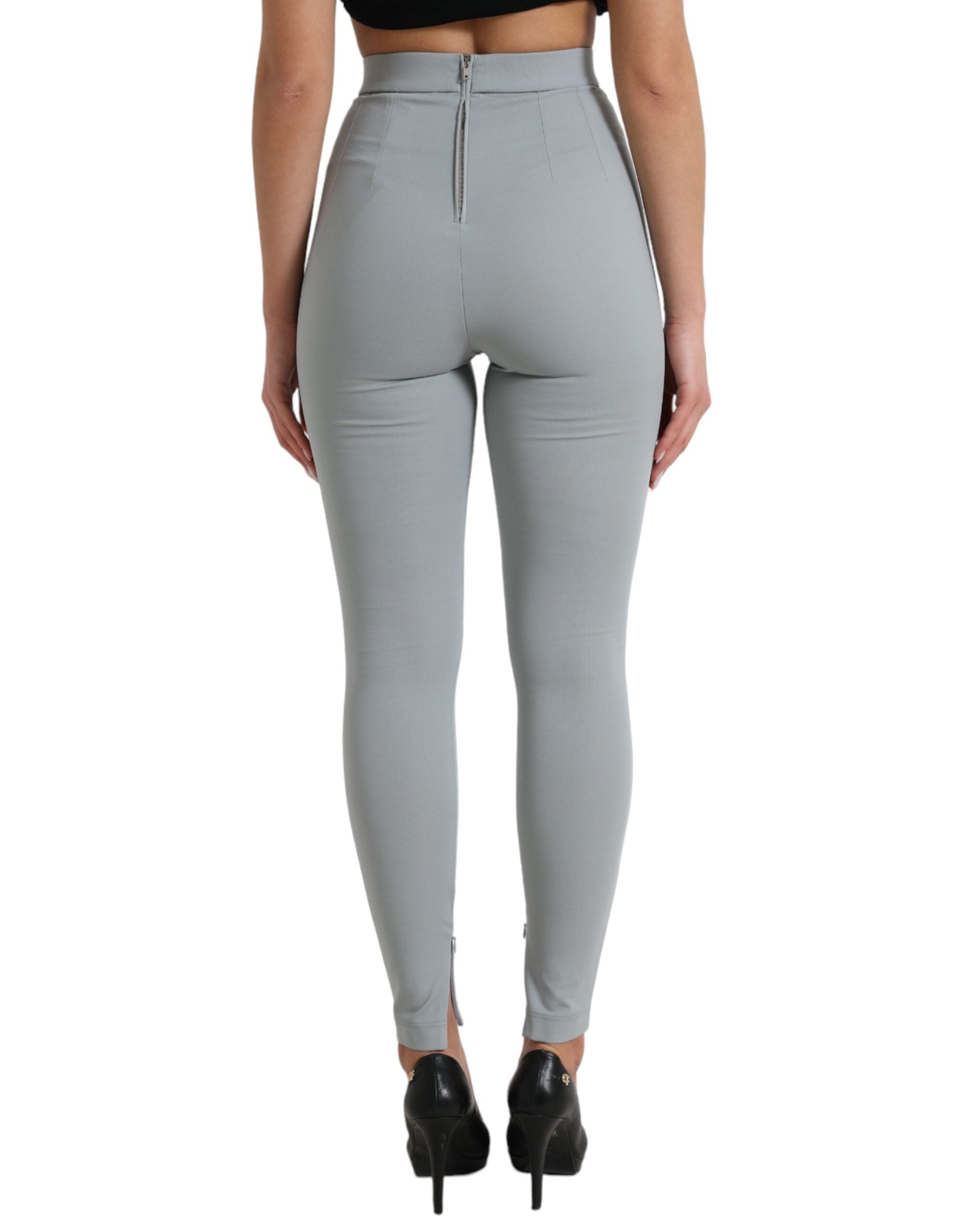 Dolce &amp; Gabbana - Leggings taille haute élégants en gris