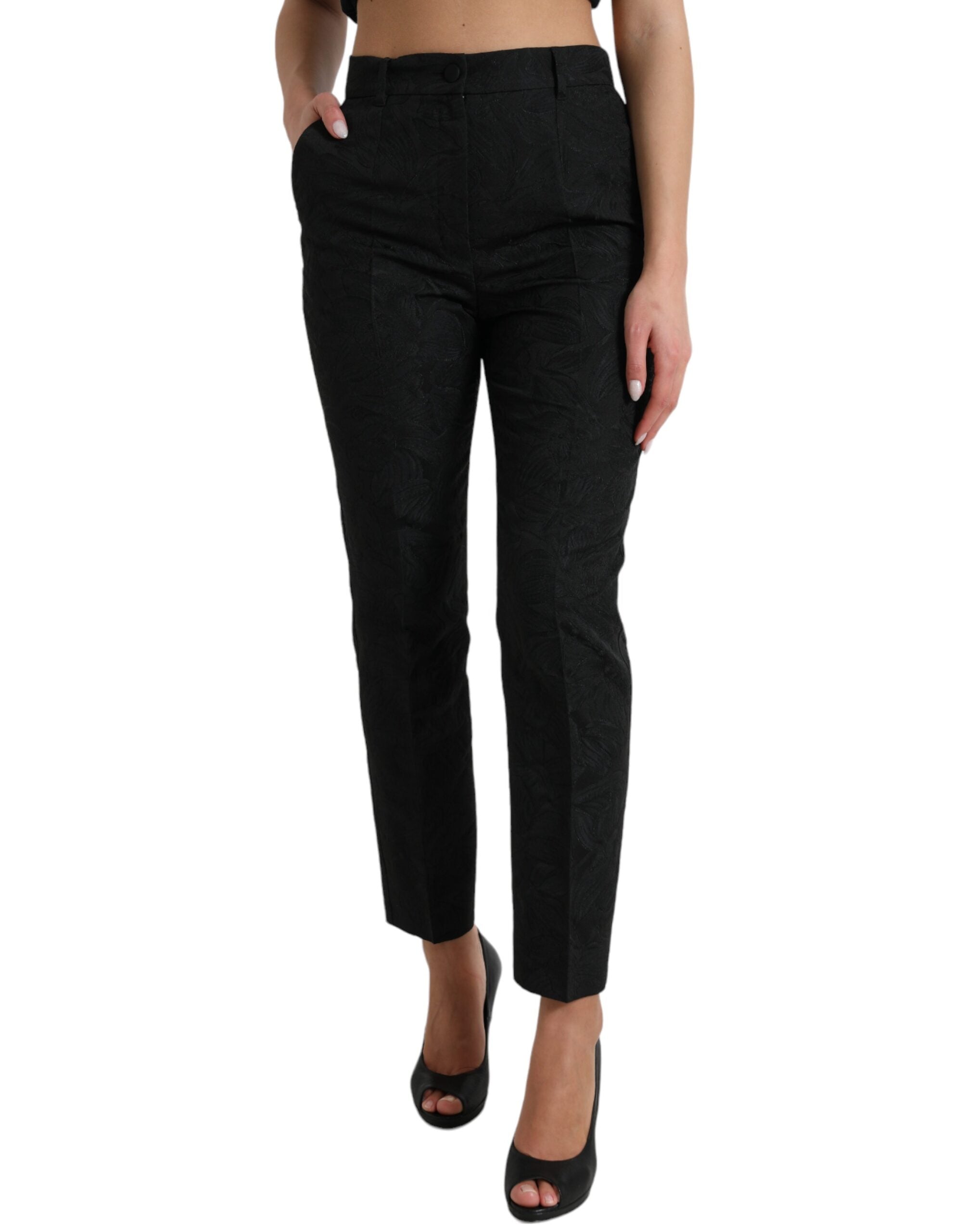 Dolce &amp; Gabbana – Elegante Hose mit hoher Taille und konischem Schnitt