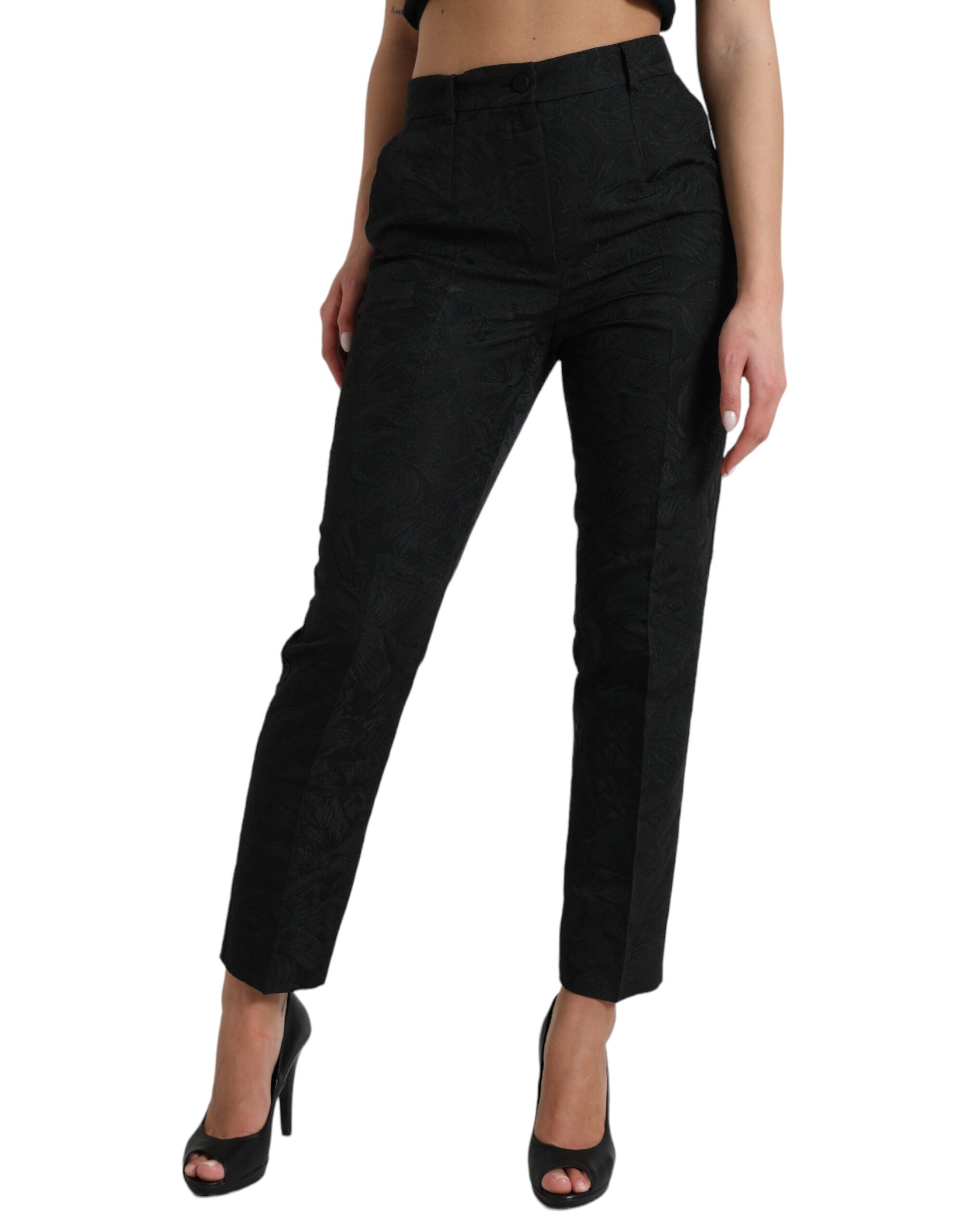 Dolce &amp; Gabbana – Elegante Hose mit hoher Taille und konischem Schnitt