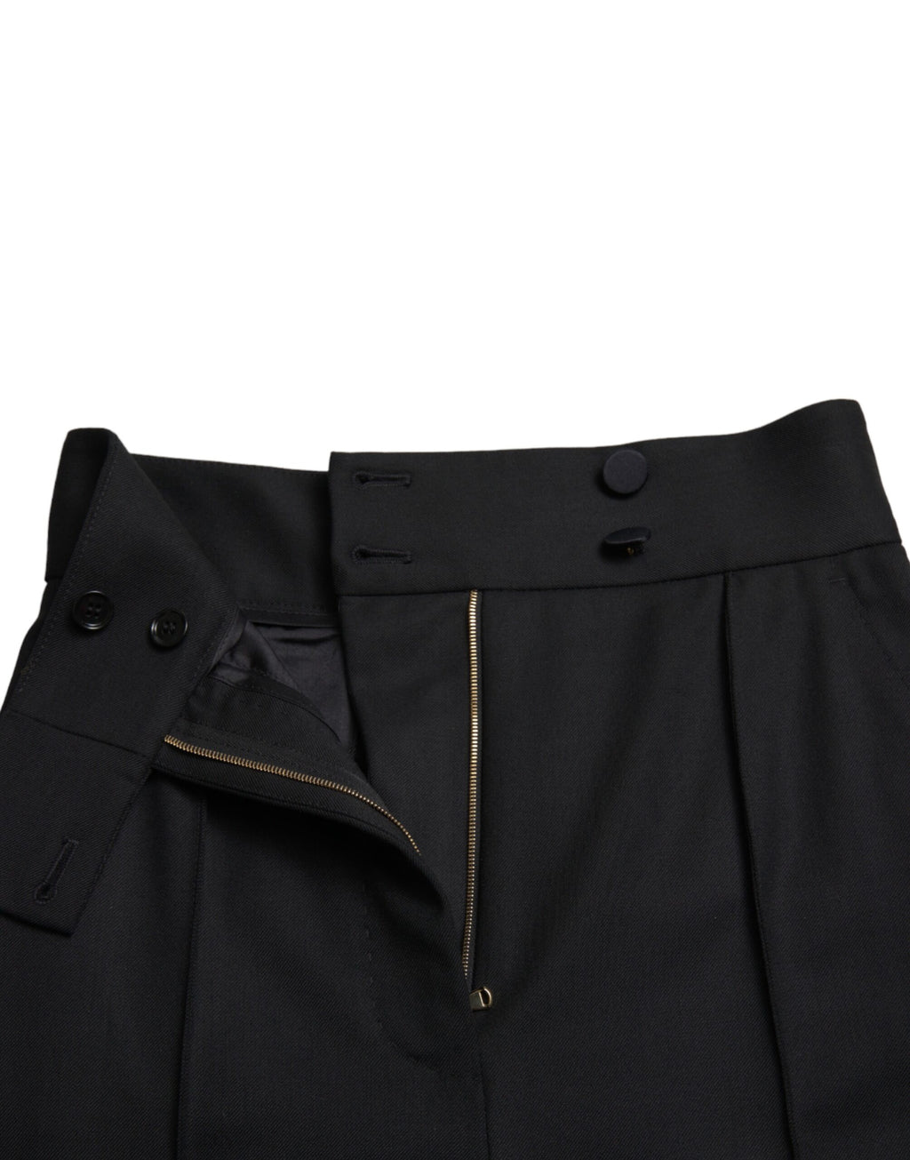 Dolce &amp; Gabbana Elegante hoch taillierte, konische Wollhose