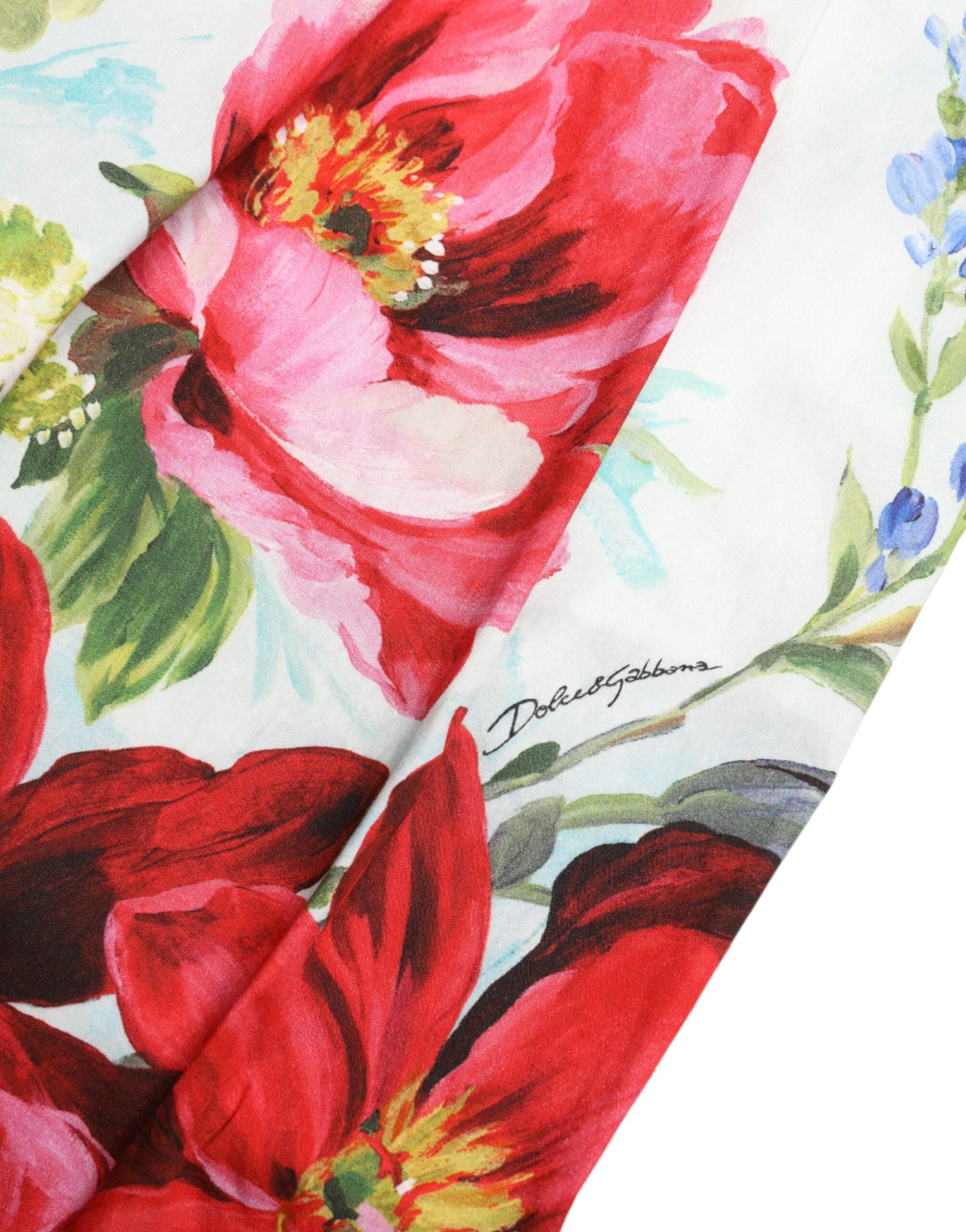 Dolce &amp; Gabbana – Hose mit weitem Bein und Blumenmuster und hoher Taille