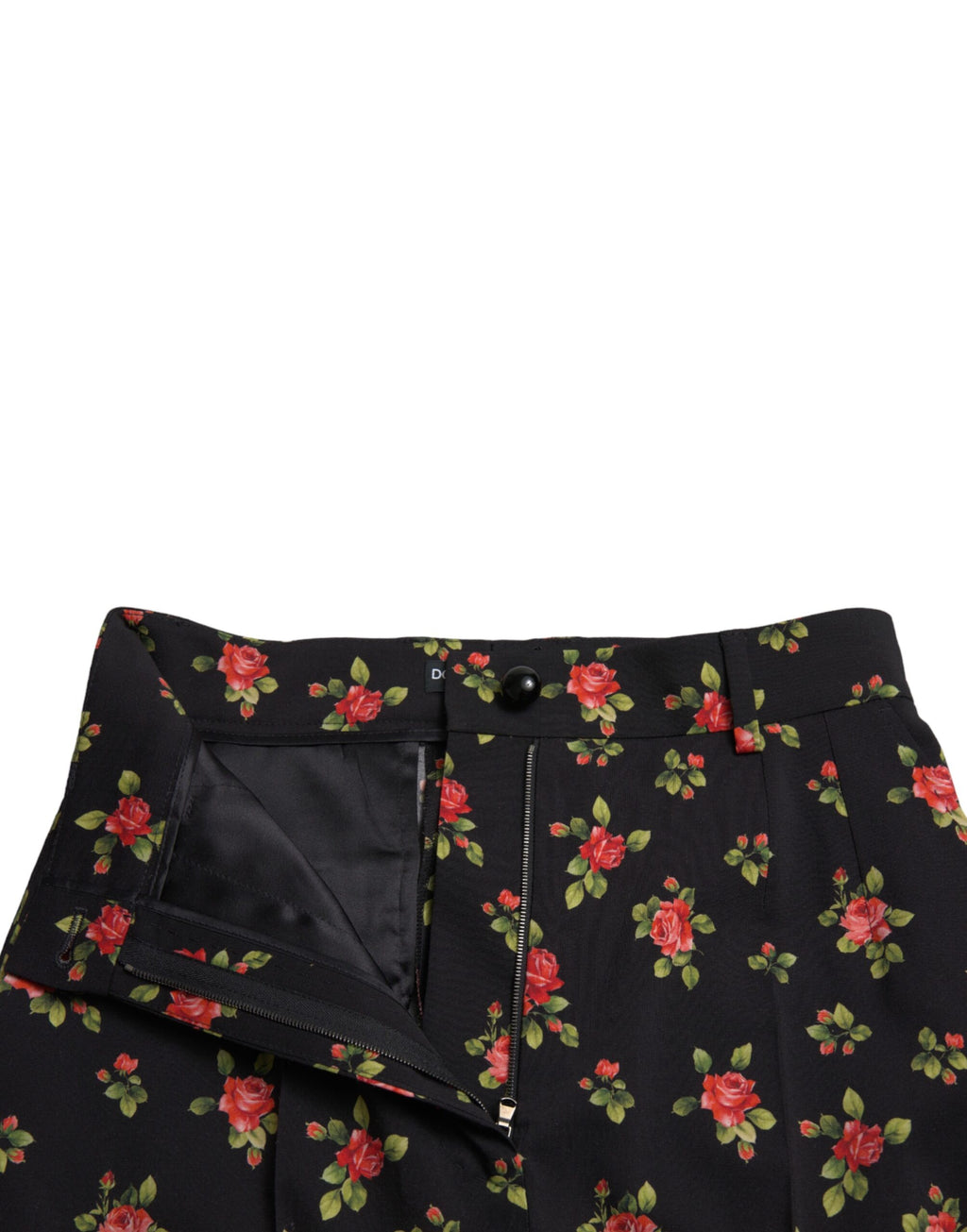Dolce &amp; Gabbana Elegante, hoch taillierte, florale Tapered-Hose