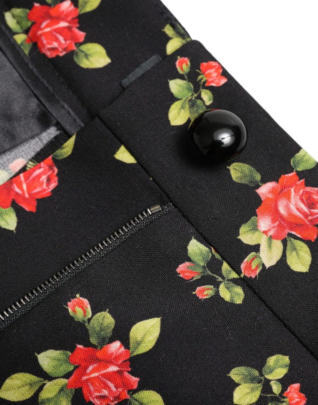 Dolce &amp; Gabbana Elegante, hoch taillierte, florale Tapered-Hose