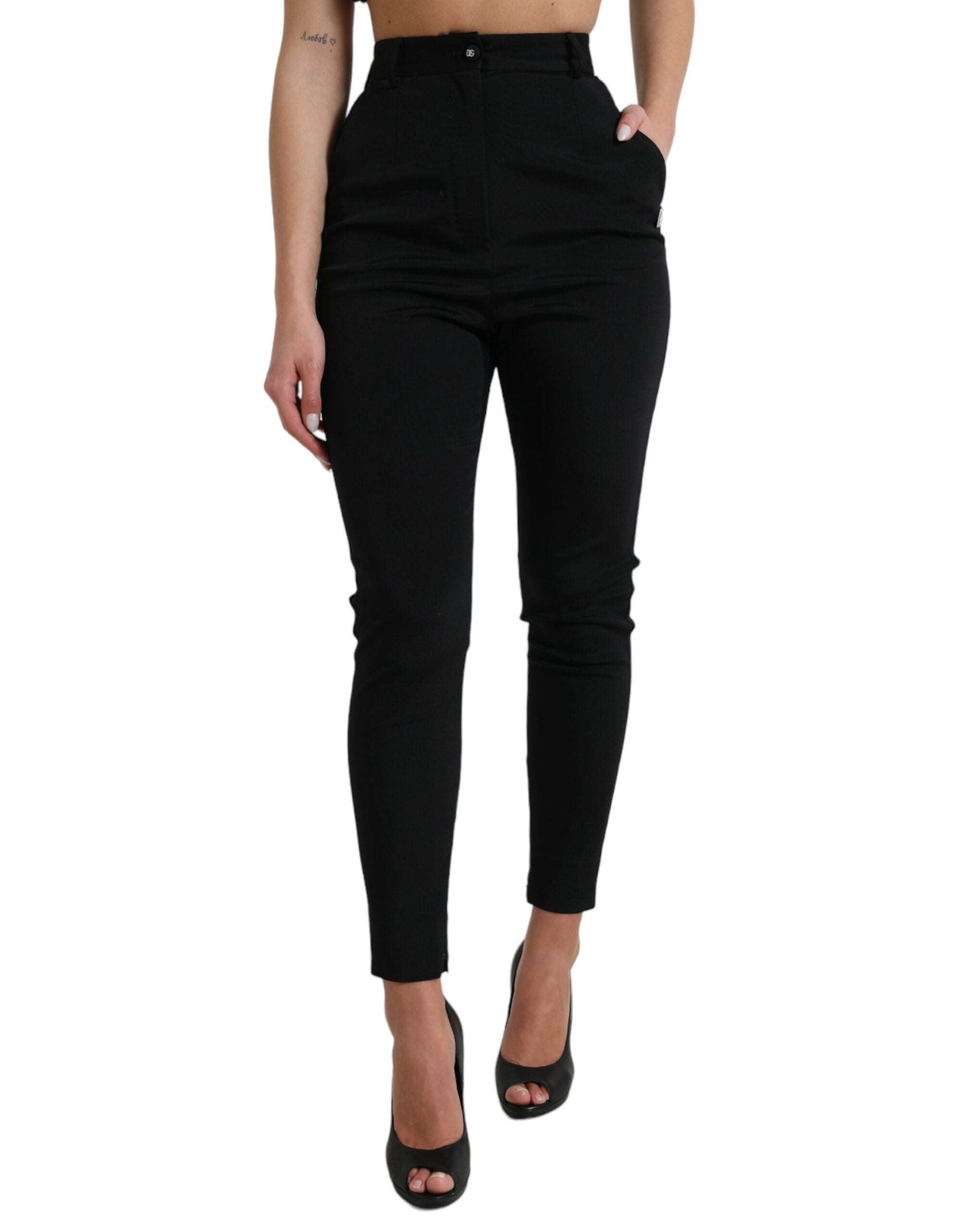 Dolce &amp; Gabbana Elegante Skinny-Hose mit hoher Taille