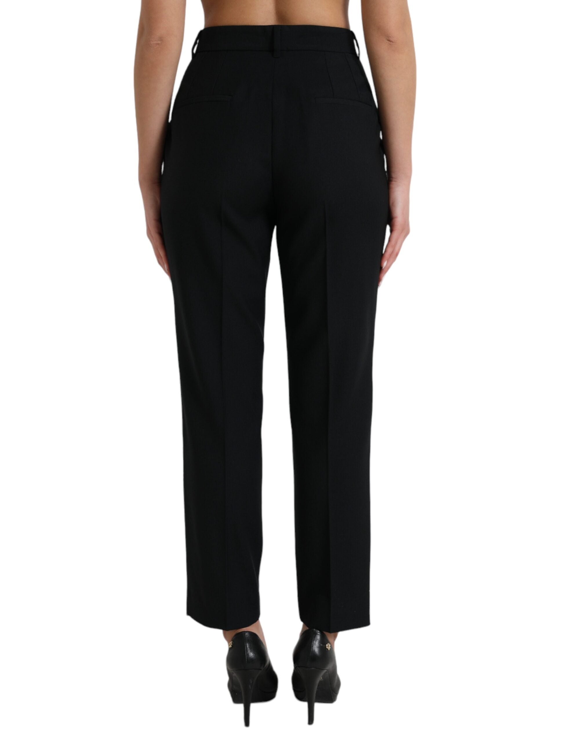 Dolce &amp; Gabbana Elegante Wollhose mit hoher Taille