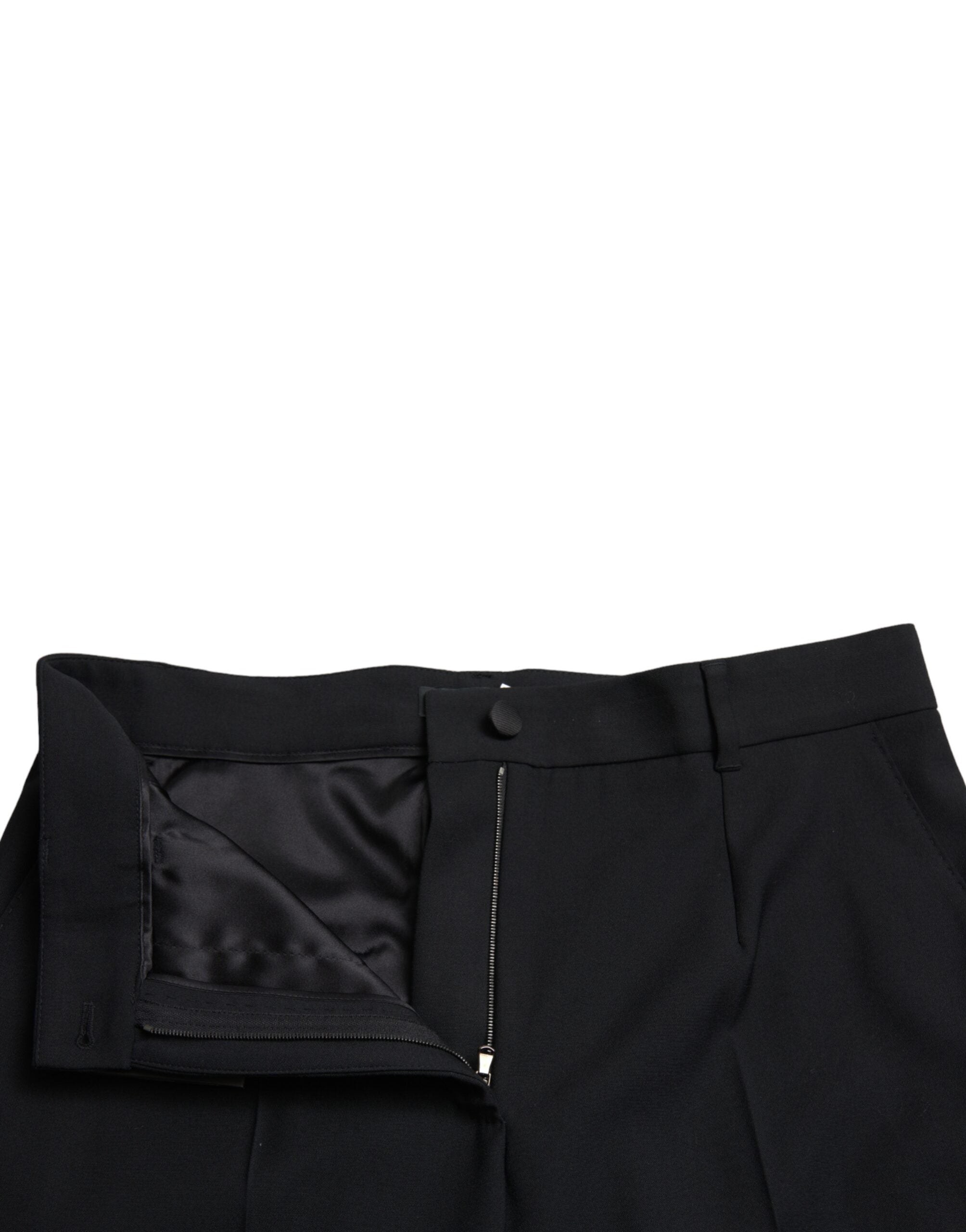 Dolce &amp; Gabbana Elegante Wollhose mit hoher Taille