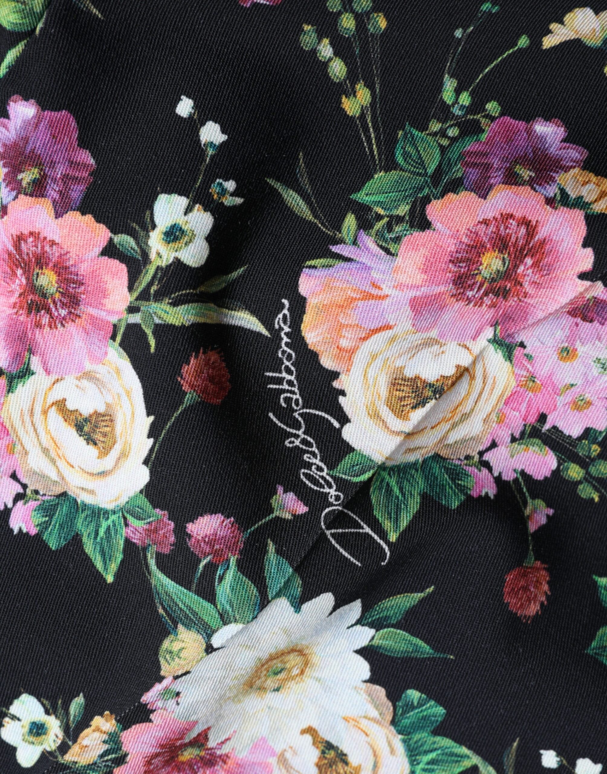 Dolce &amp; Gabbana – Hose mit weitem Bein und Blumenmuster und hoher Taille