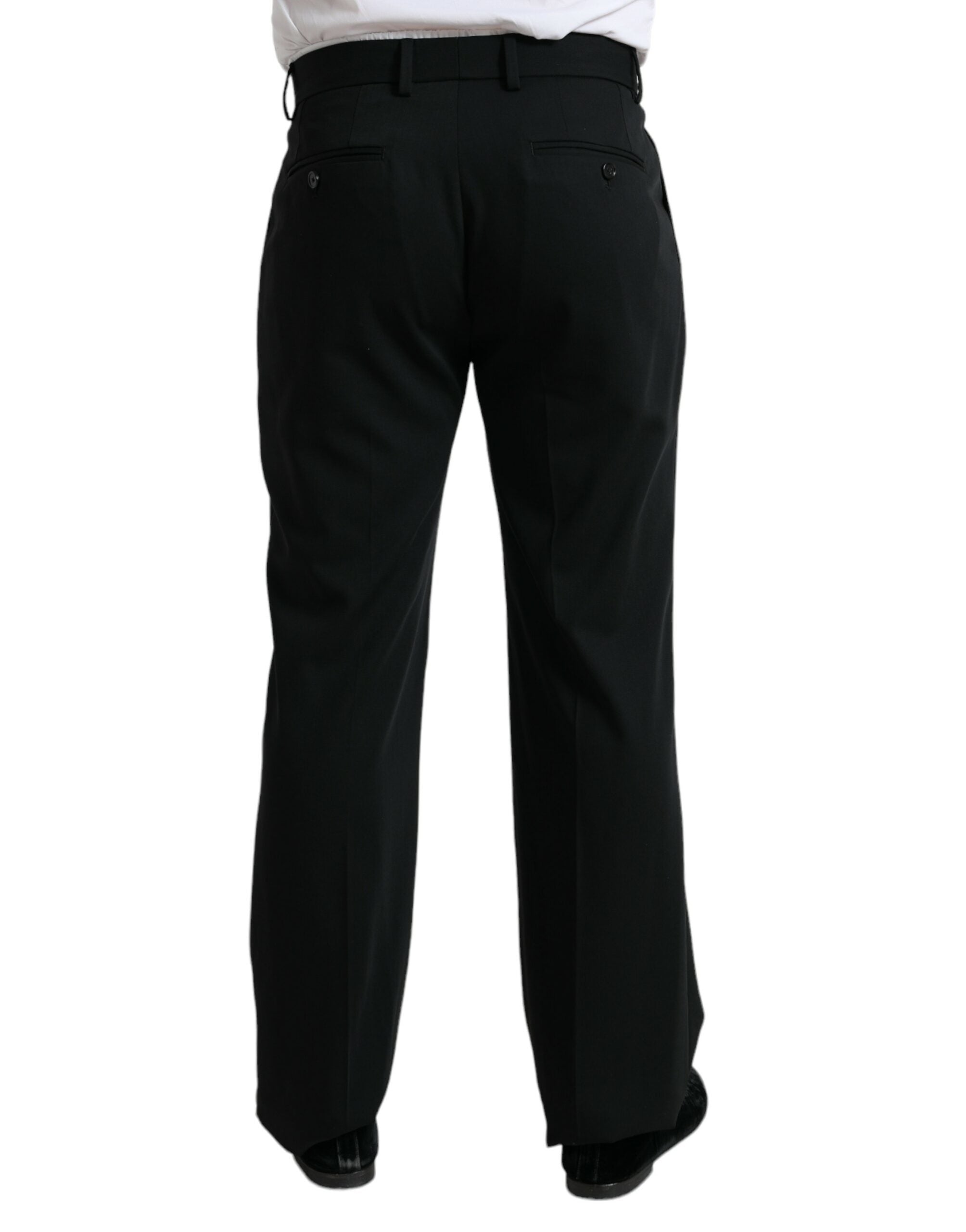 Dolce &amp; Gabbana Elegante schwarze Anzughose aus Wolle