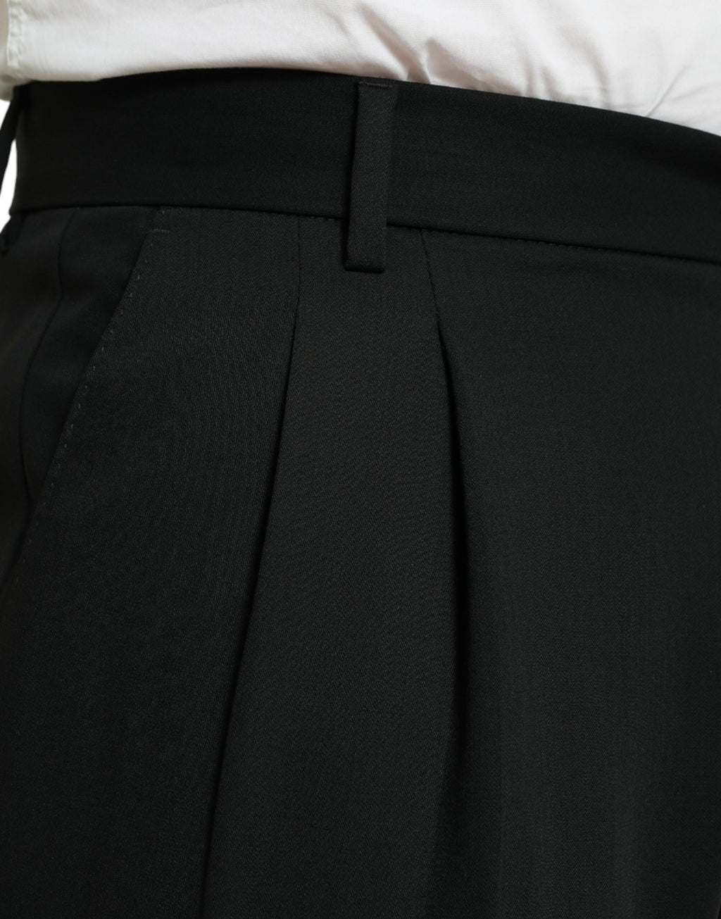 Dolce &amp; Gabbana Elegante schwarze Anzughose aus Wolle