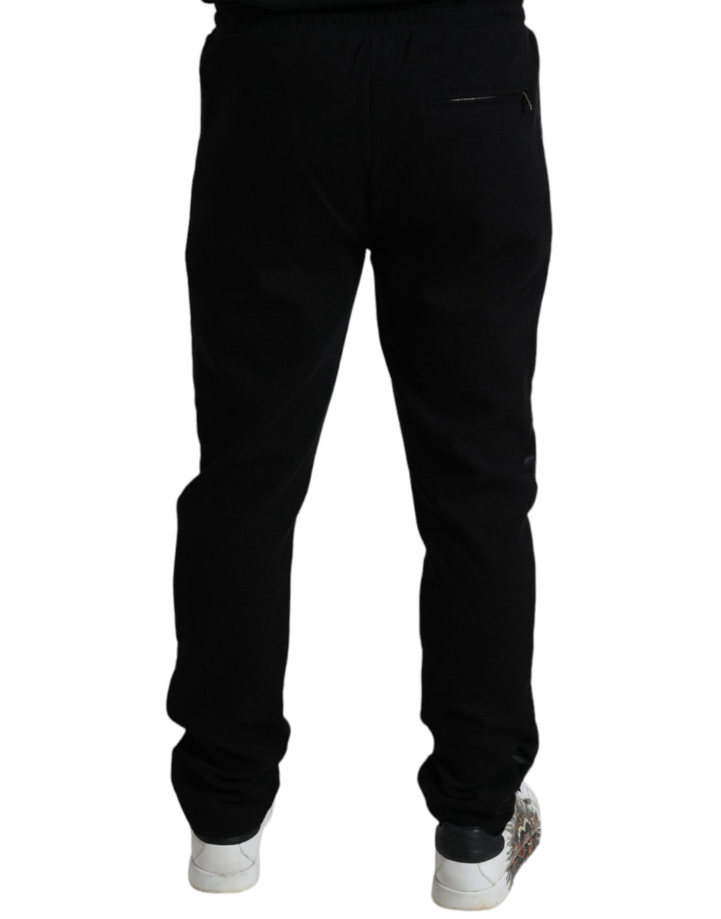 Dolce &amp; Gabbana Elegante Jogginghose aus schwarzer Baumwollmischung