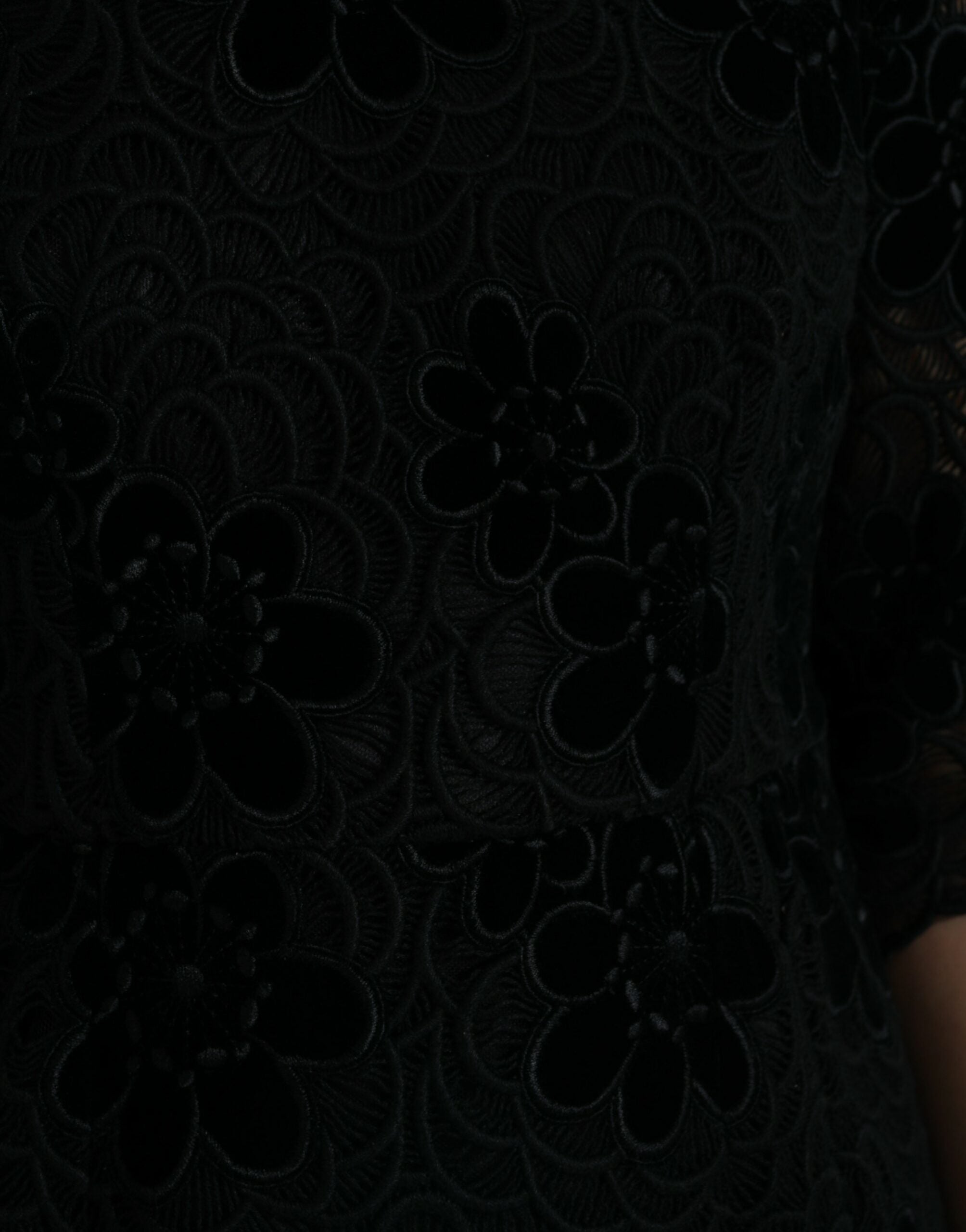 Robe fourreau élégante en dentelle florale Dolce &amp; Gabbana