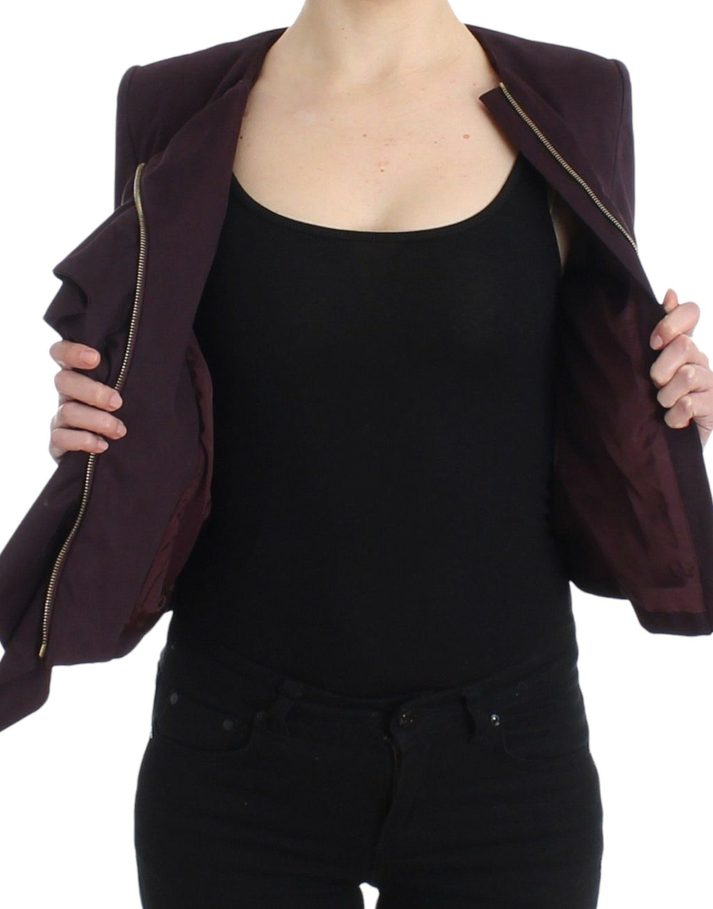 GF Ferre Eleganter Blazer aus violetter Baumwollmischung