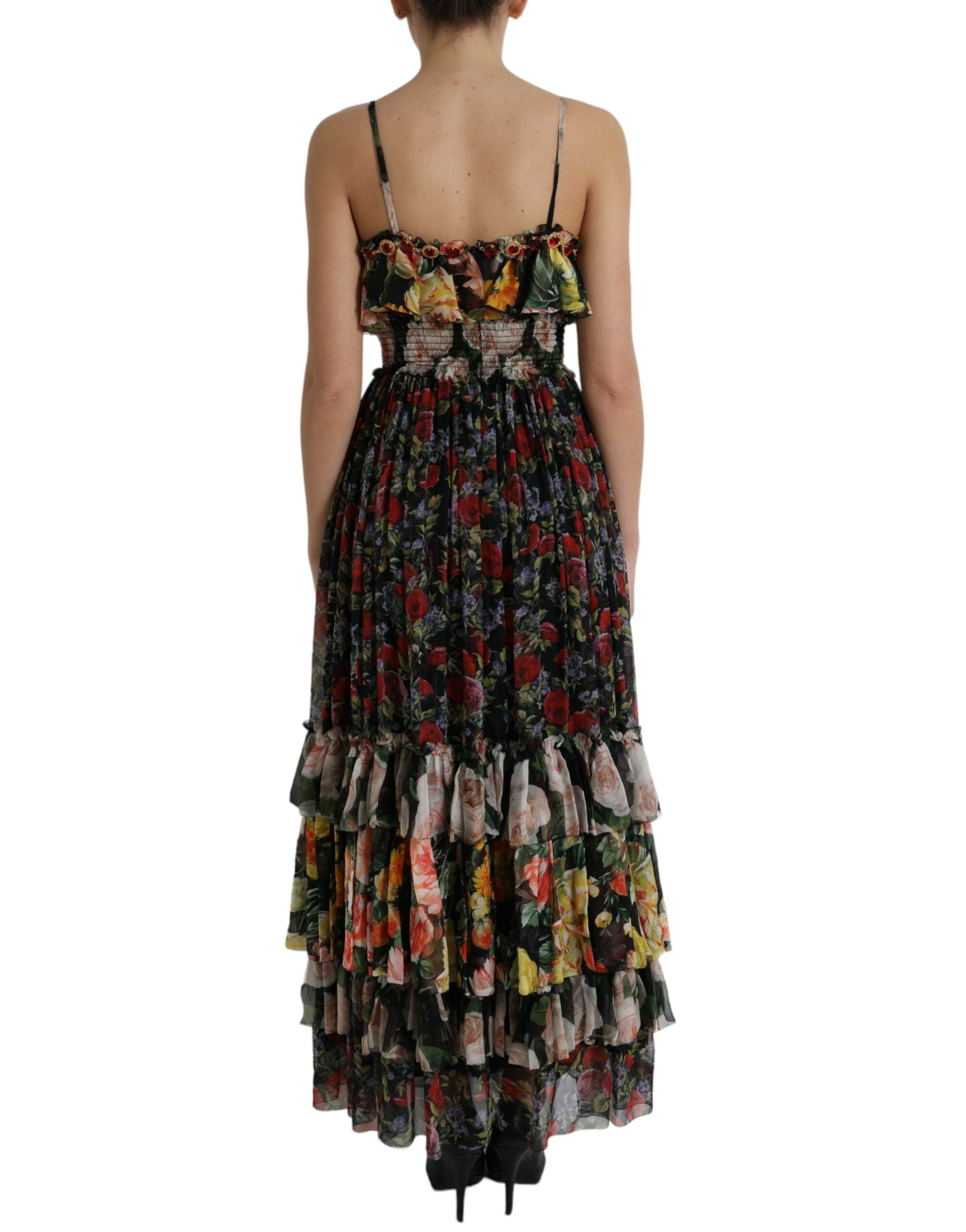 Dolce &amp; Gabbana – Maxikleid aus Seide mit Blumenmuster