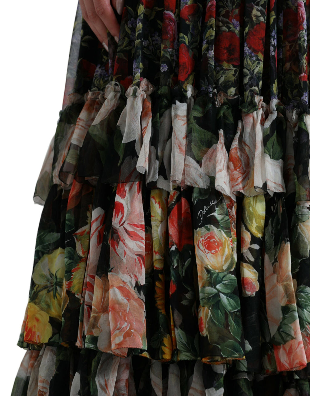 Dolce &amp; Gabbana – Maxikleid aus Seide mit Blumenmuster