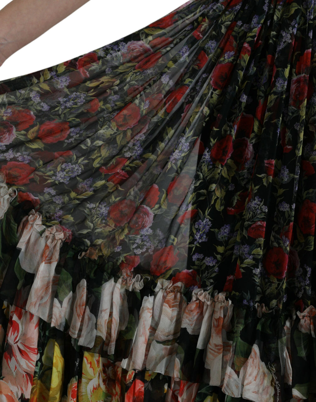 Dolce &amp; Gabbana – Maxikleid aus Seide mit Blumenmuster