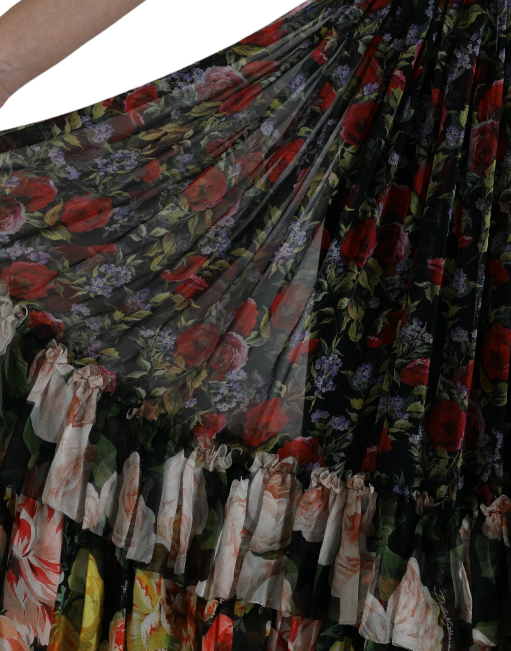 Dolce &amp; Gabbana – Maxikleid aus Seide mit Blumenmuster
