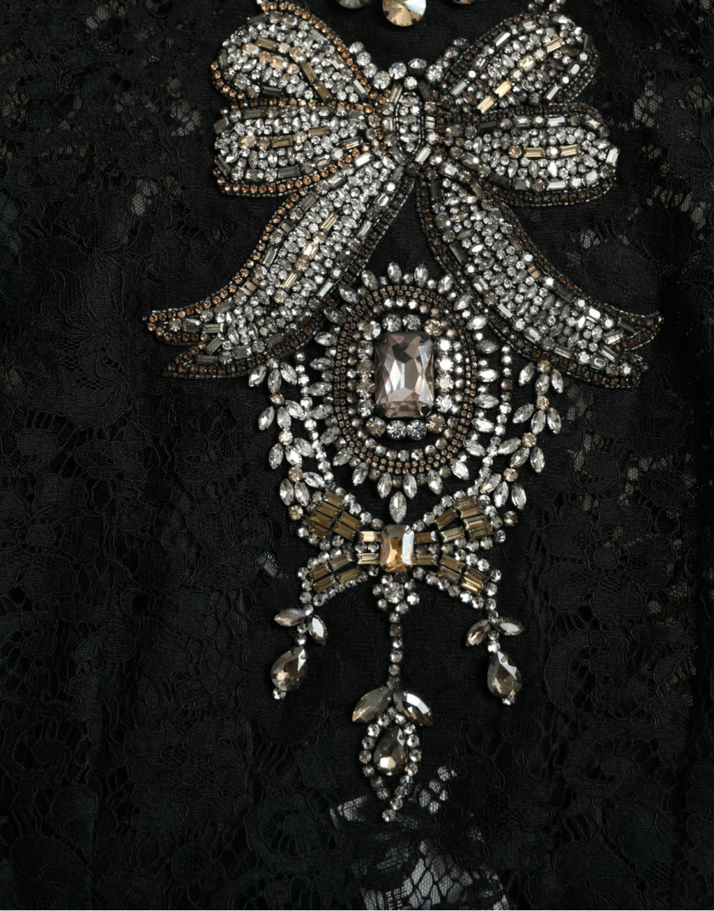 Dolce &amp; Gabbana Elegantes Etuikleid mit Kristallverzierung