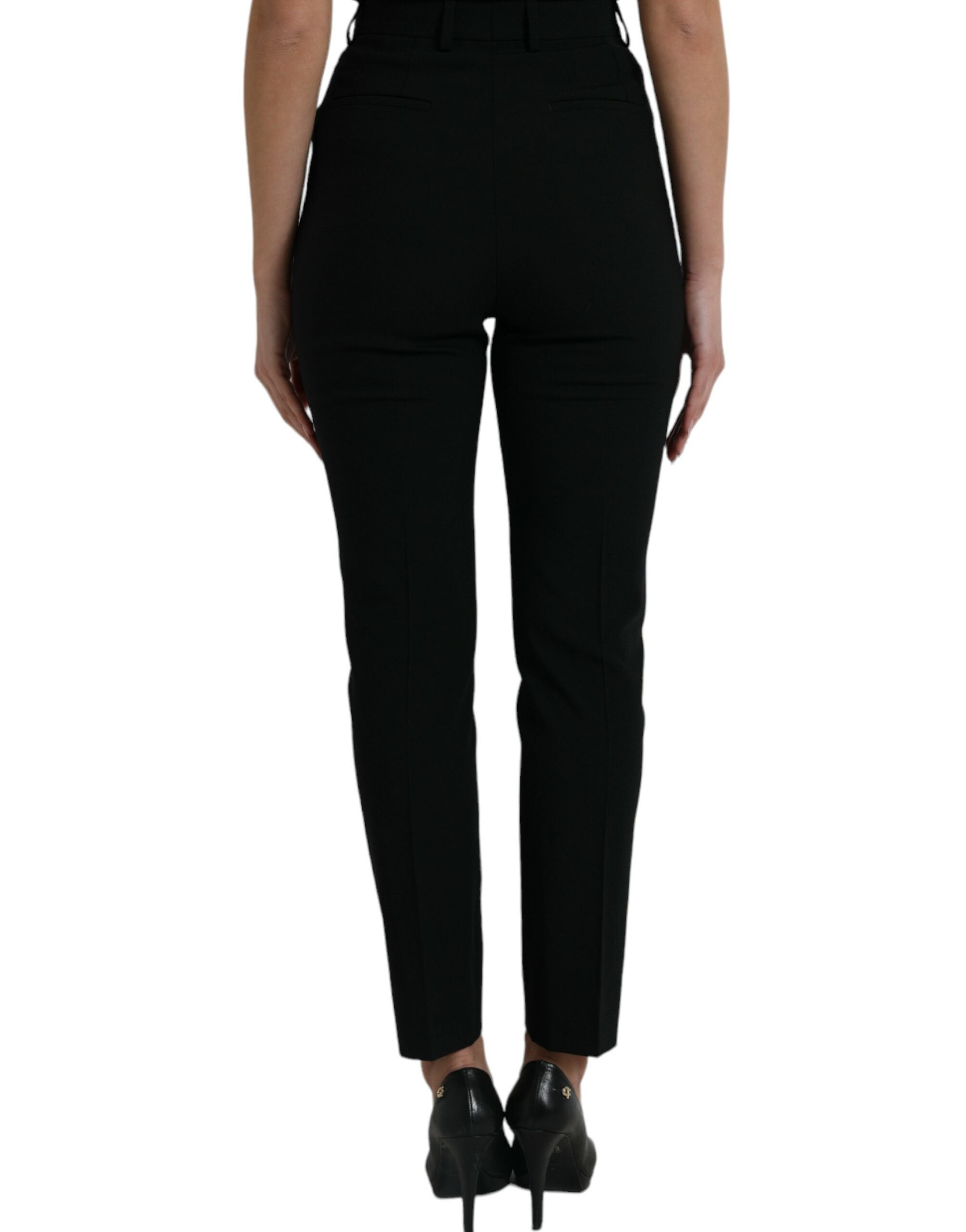Dolce &amp; Gabbana Elegante hoch taillierte, konische Wollhose