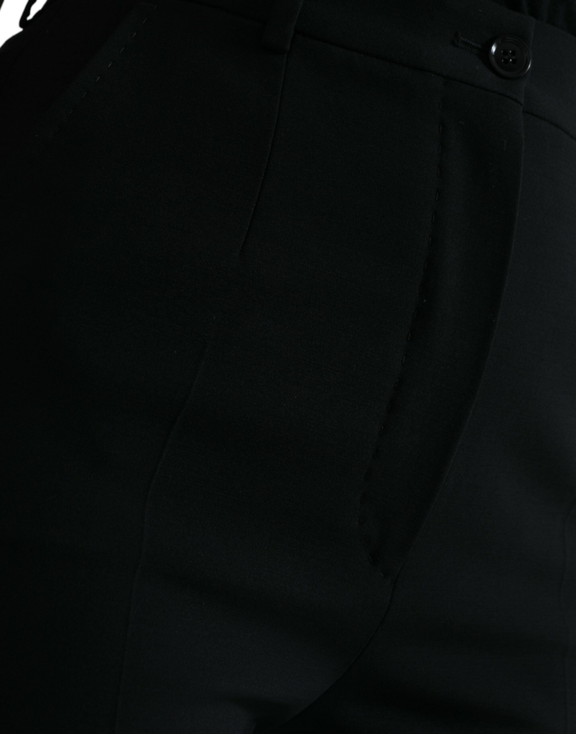 Dolce &amp; Gabbana Elegante hoch taillierte, konische Wollhose