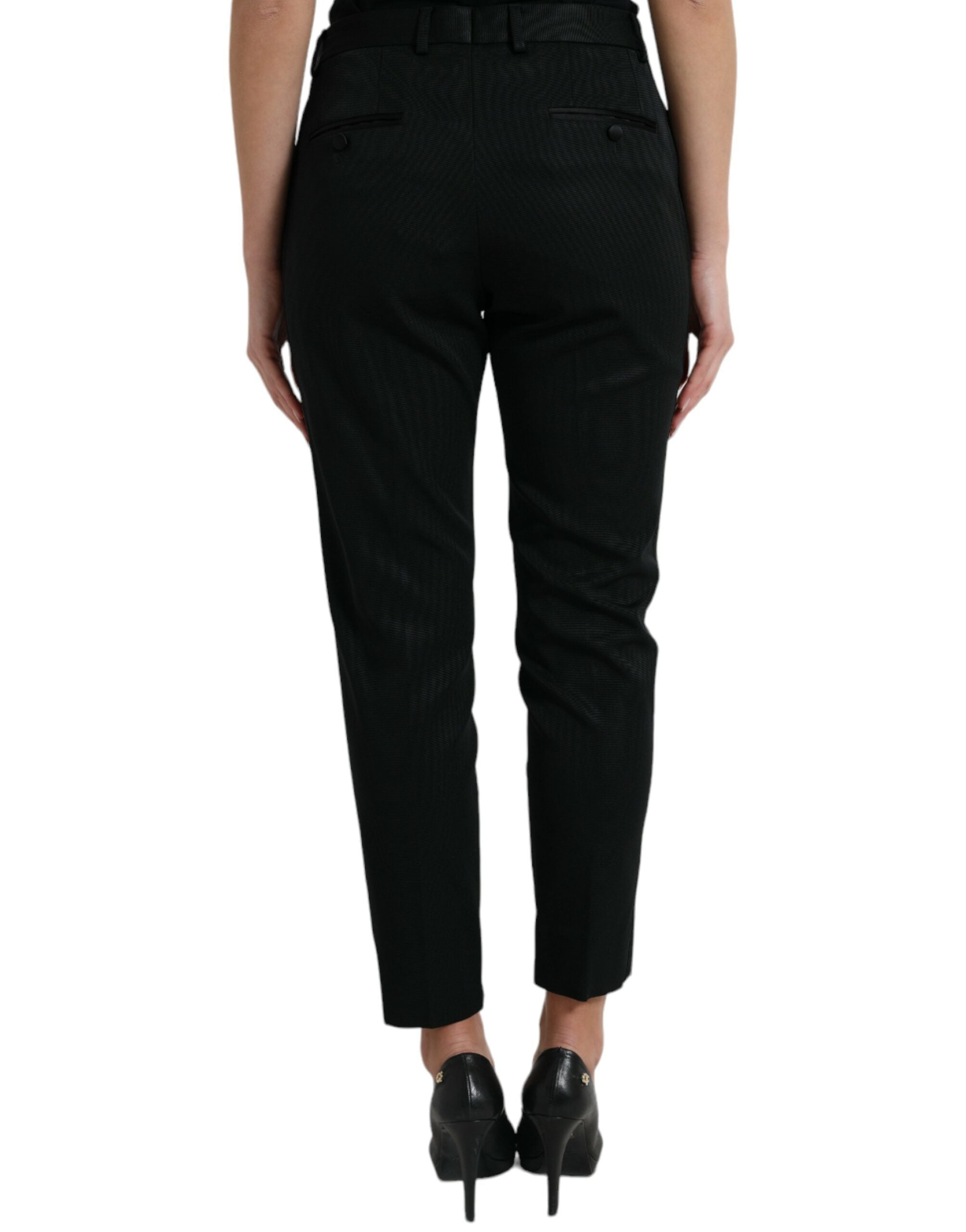Dolce &amp; Gabbana Elegante, hoch taillierte, verkürzte Hose mit konischer Passform