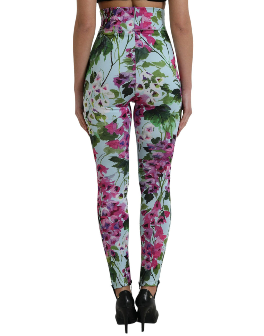 Pantalon legging taille haute à fleurs élégant Dolce &amp; Gabbana