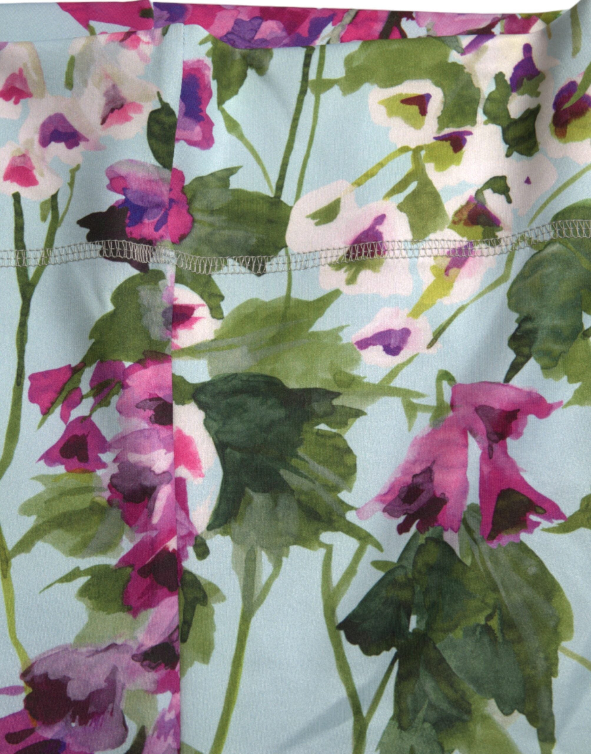 Pantalon legging taille haute à fleurs élégant Dolce &amp; Gabbana
