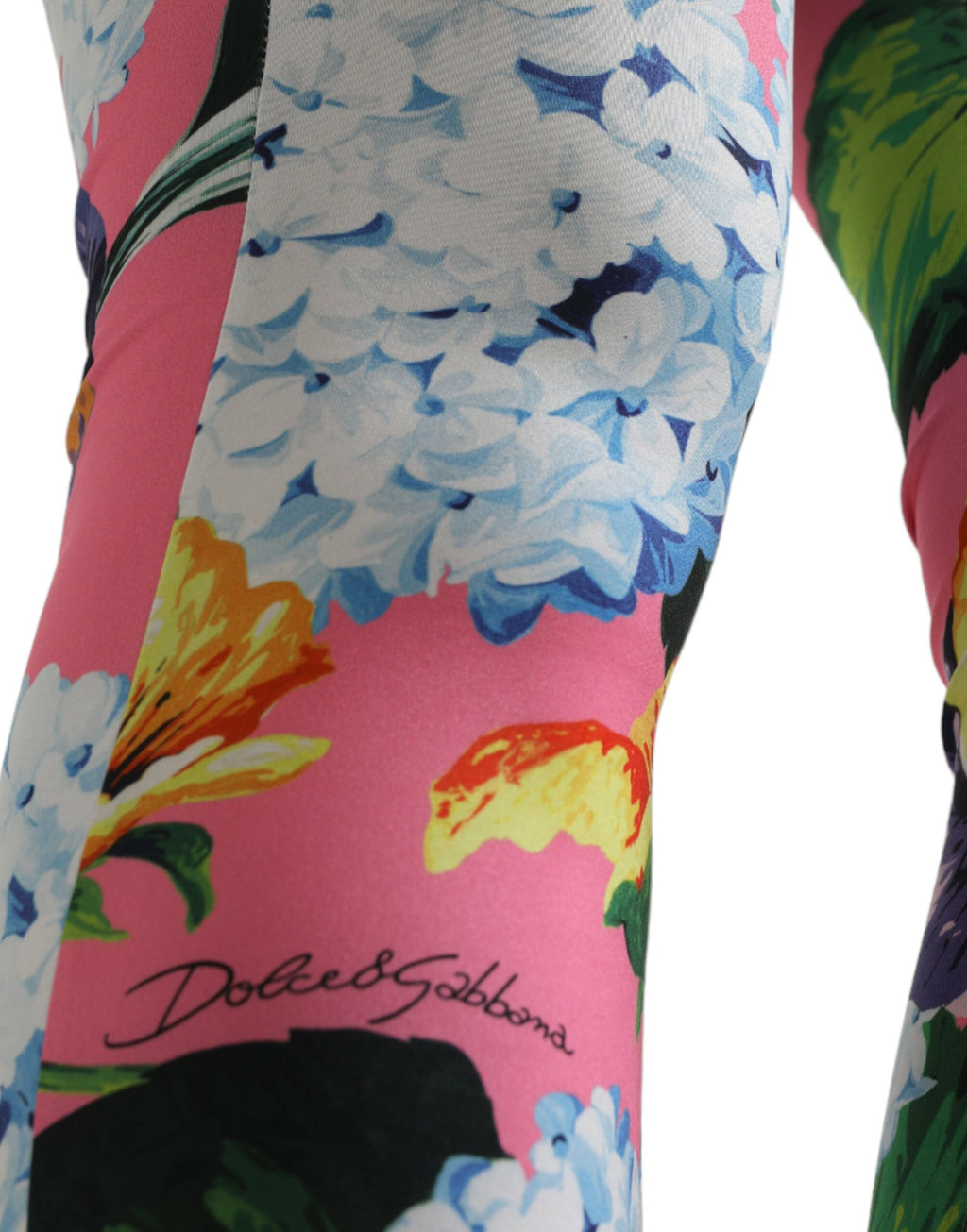Dolce &amp; Gabbana – Exquisite Leggings mit Blumenmuster und hoher Taille