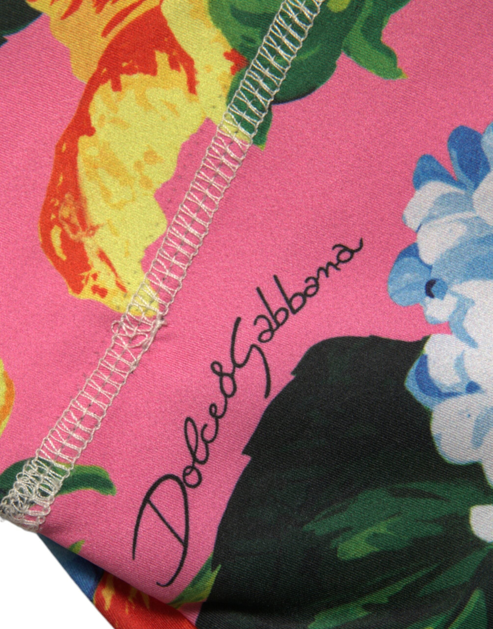 Dolce &amp; Gabbana – Exquisite Leggings mit Blumenmuster und hoher Taille