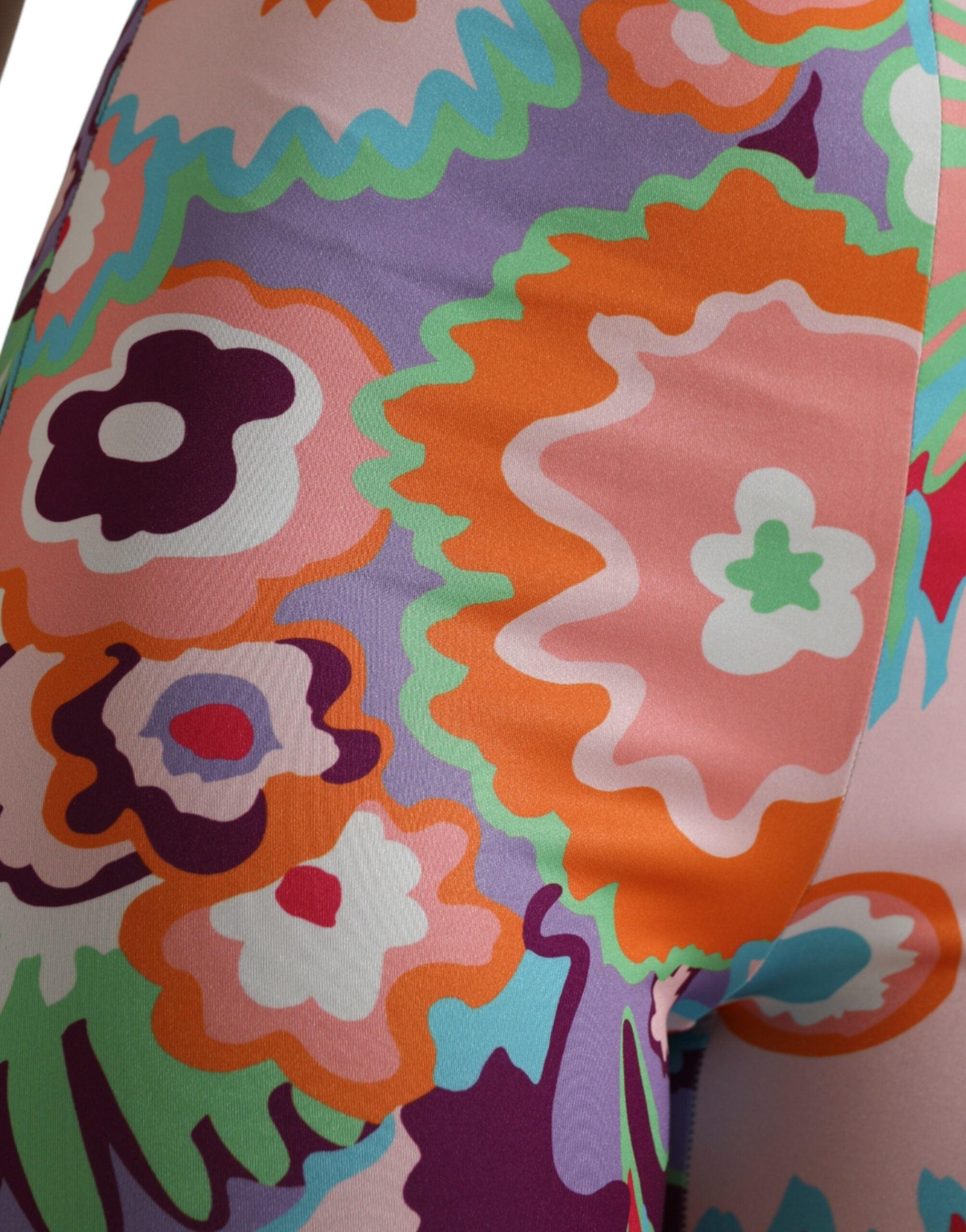 Dolce &amp; Gabbana Bezaubernde Leggings mit Blumendruck und hoher Taille