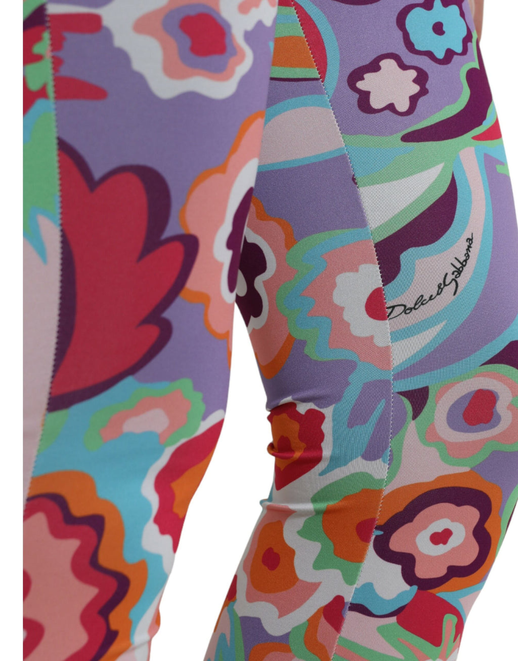 Dolce &amp; Gabbana Bezaubernde Leggings mit Blumendruck und hoher Taille