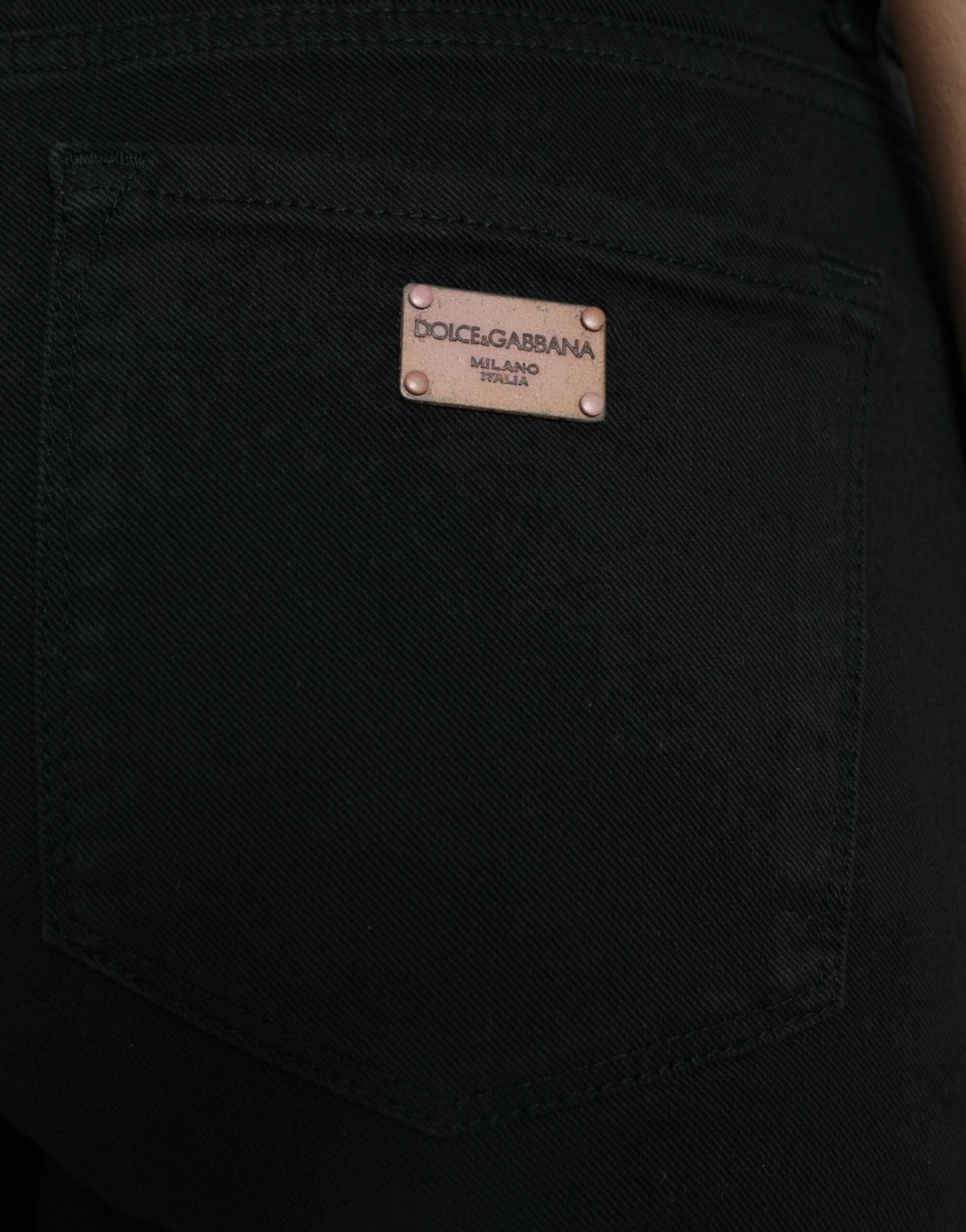 Dolce &amp; Gabbana Schicke schwarze Stretchjeans mit mittlerer Taille