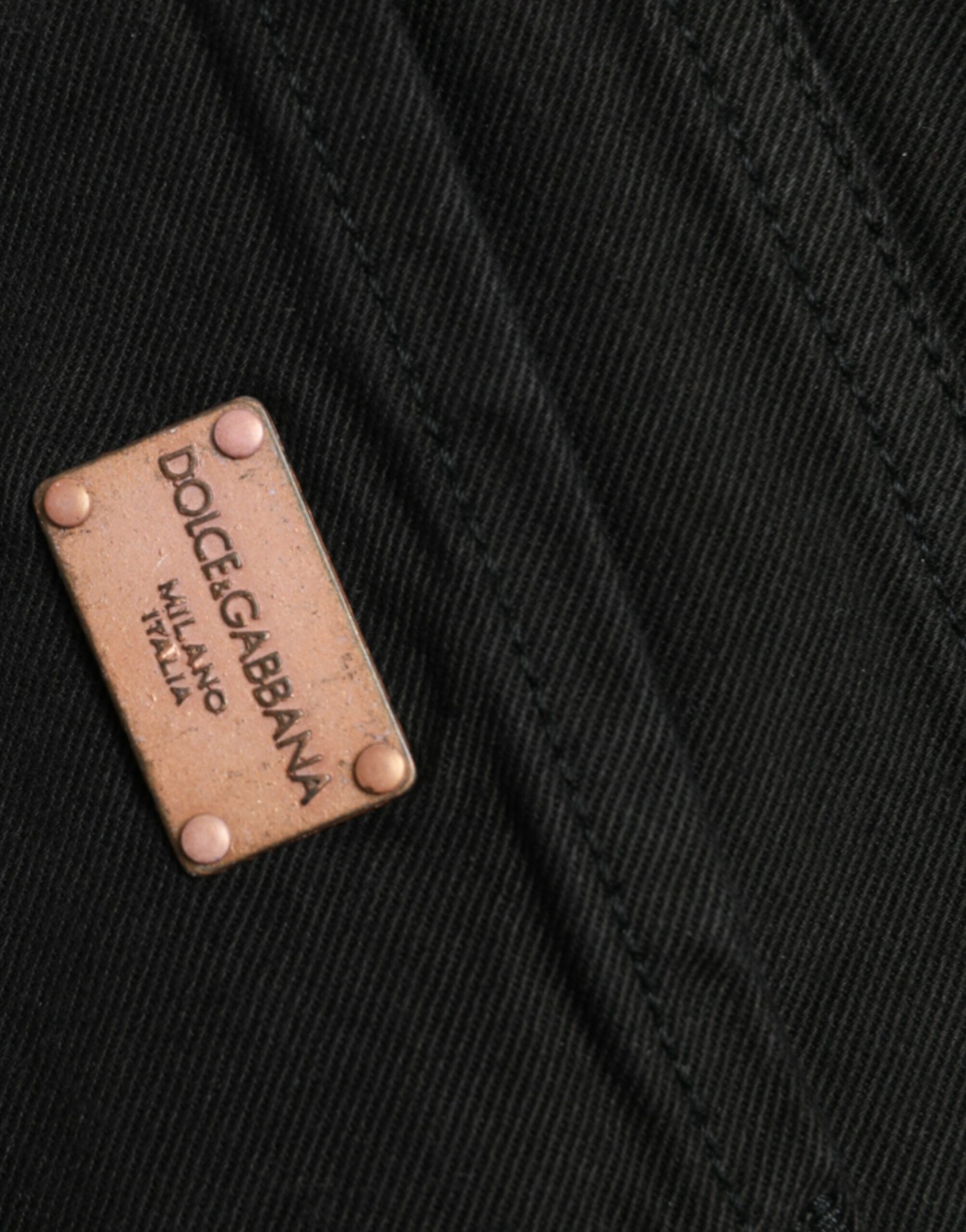 Dolce &amp; Gabbana Schicke schwarze Stretchjeans mit mittlerer Taille