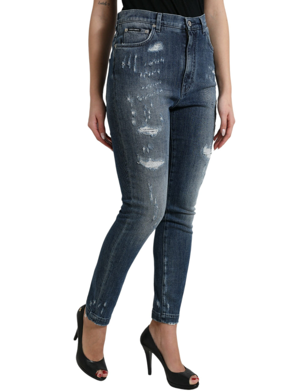 Dolce &amp; Gabbana Elegante Stretch-Jeans mit hoher Taille