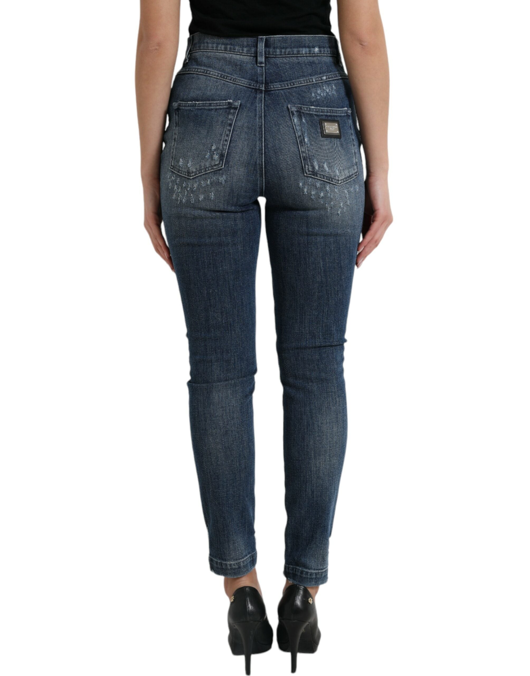 Dolce &amp; Gabbana Elegante Stretch-Jeans mit hoher Taille