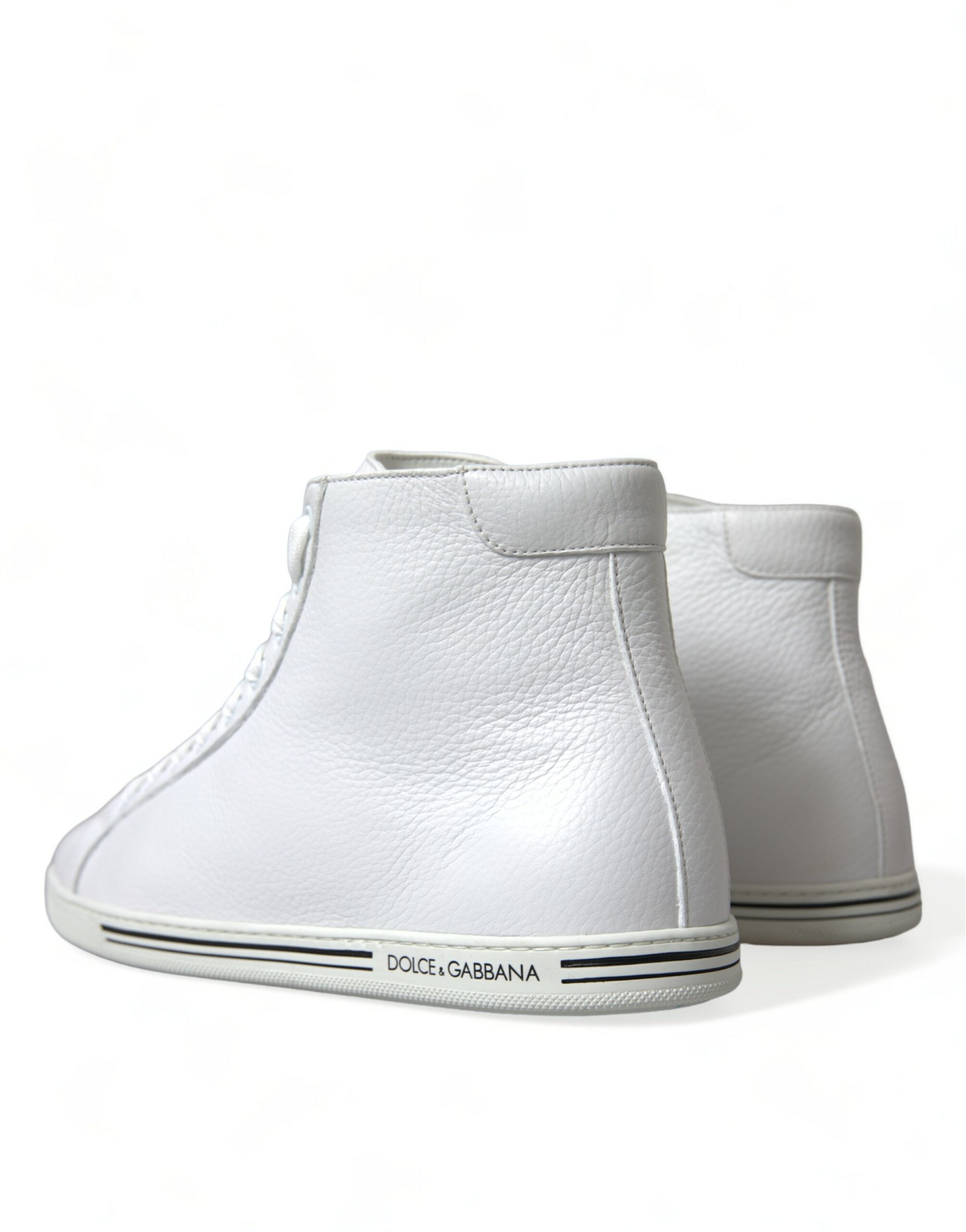 Dolce &amp; Gabbana Elegante weiße High-Top-Sneakers aus Leder