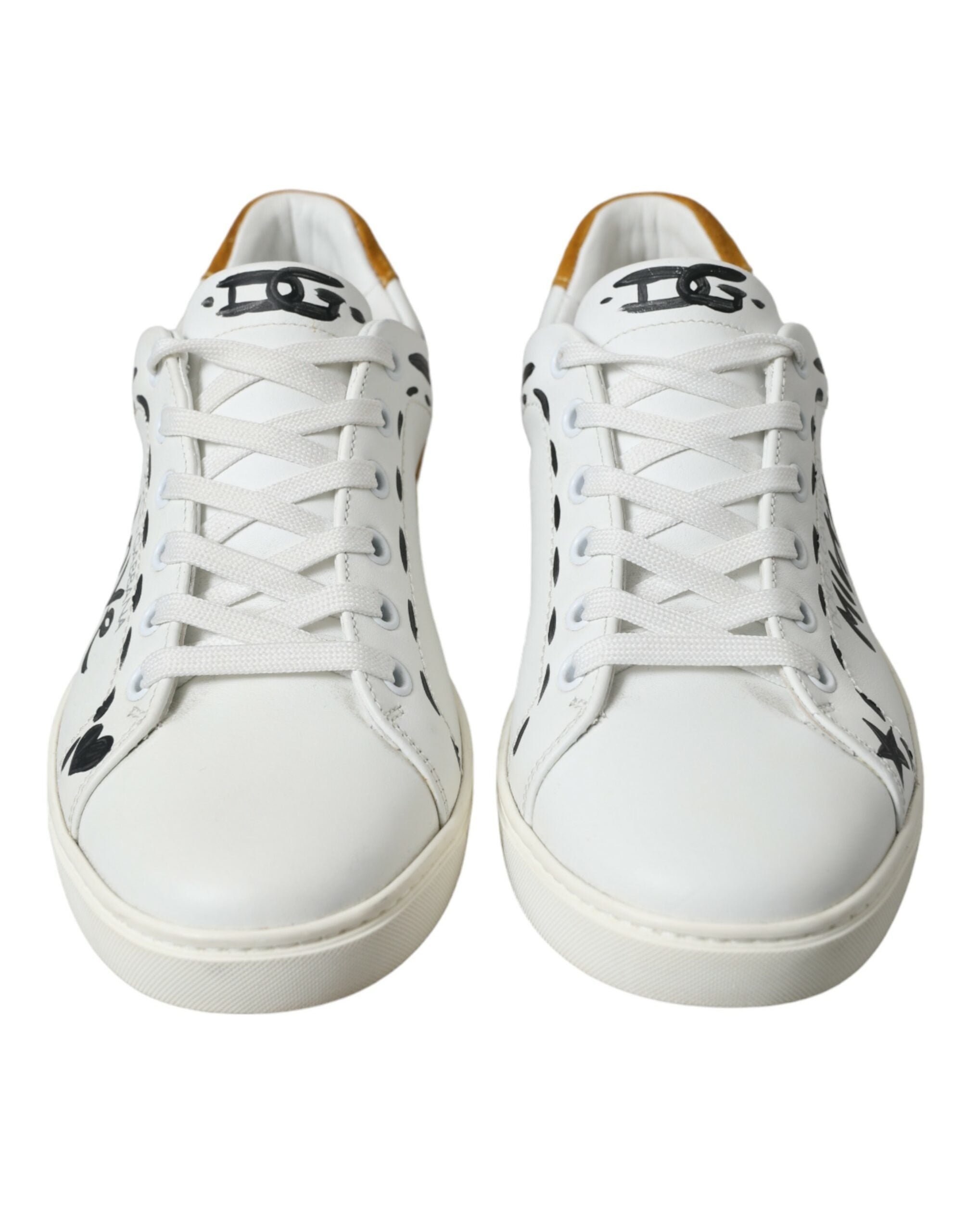 Dolce &amp; Gabbana – Elegante weiße Low-Top-Sneakers aus Leder