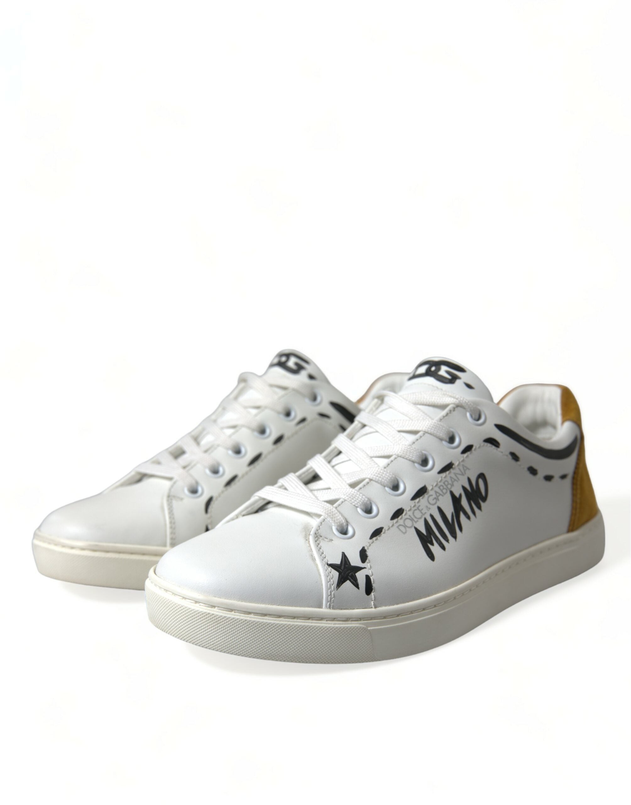 Dolce &amp; Gabbana – Elegante weiße Low-Top-Sneakers aus Leder